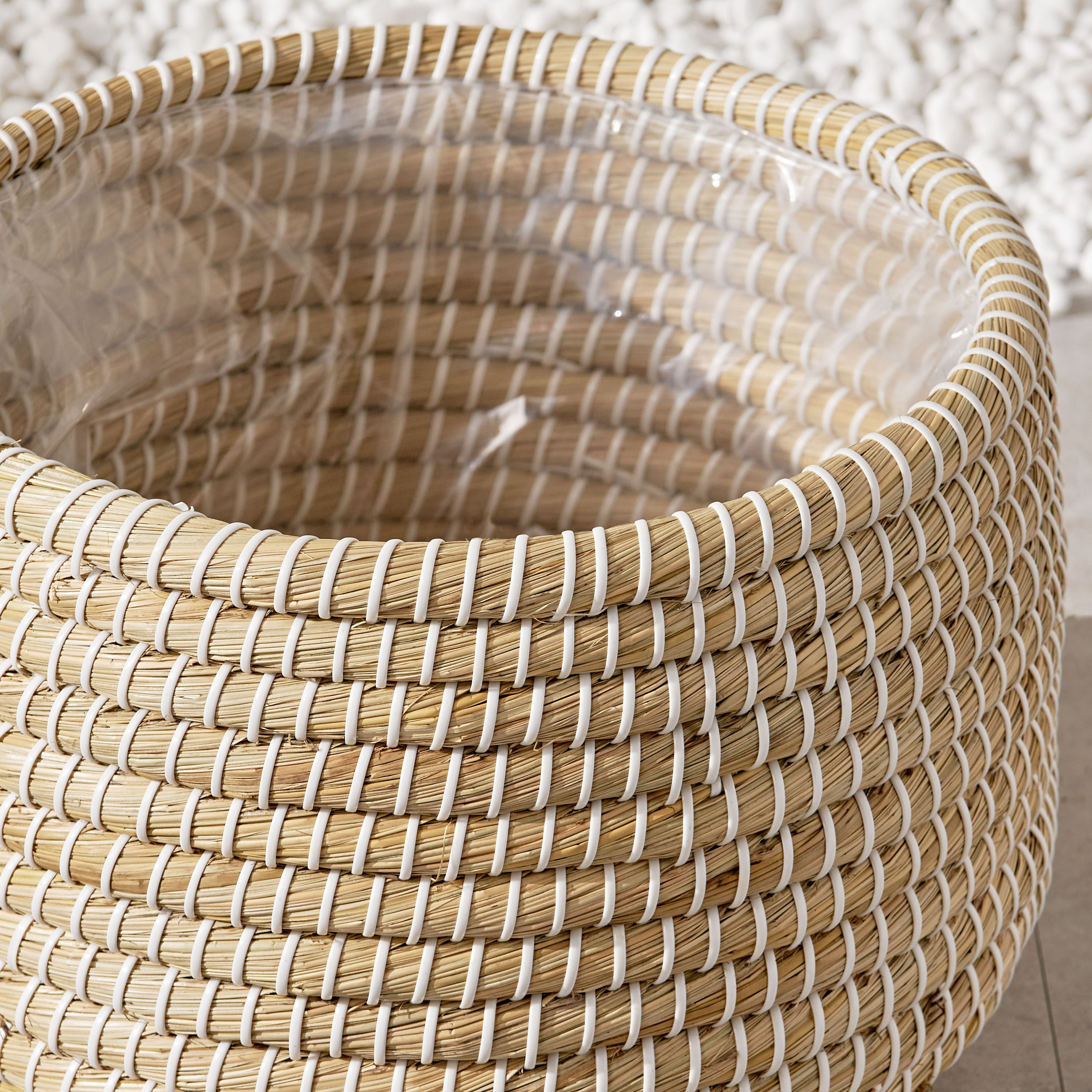 Trogir Natural Grass and Paper Planter - 30 cm-household-gardenandoutdoor-potsandplanters-planters-image-2