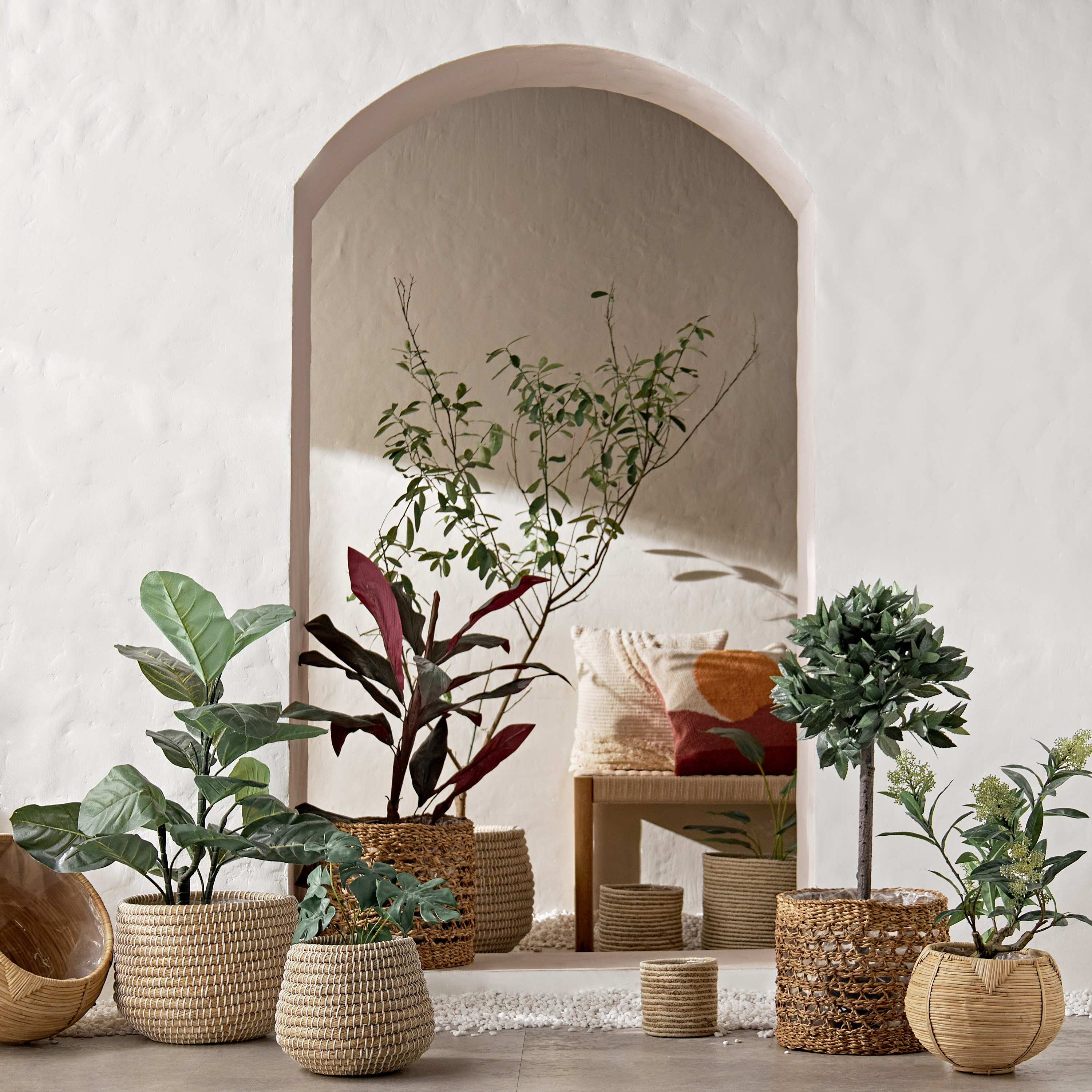 Trogir Natural Grass and Paper Planter - 25 cm-household-gardenandoutdoor-potsandplanters-planters-image-3