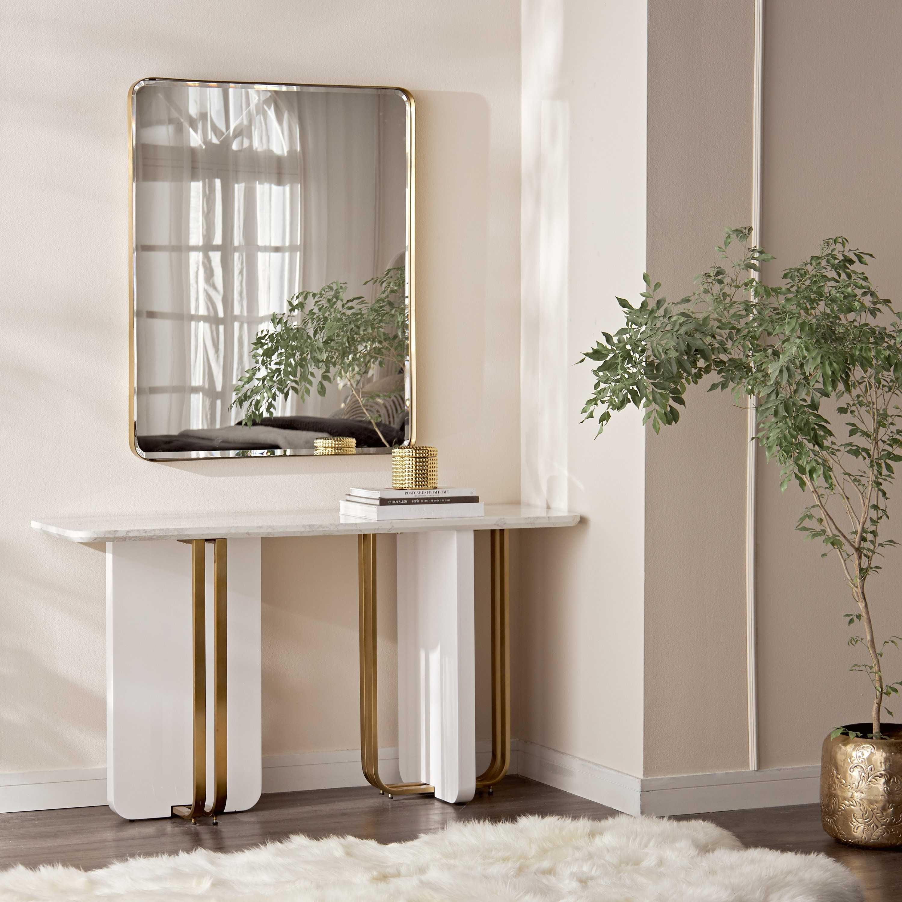 Shop Neo Luxe Console Table with Mirror | Homecentre UAE