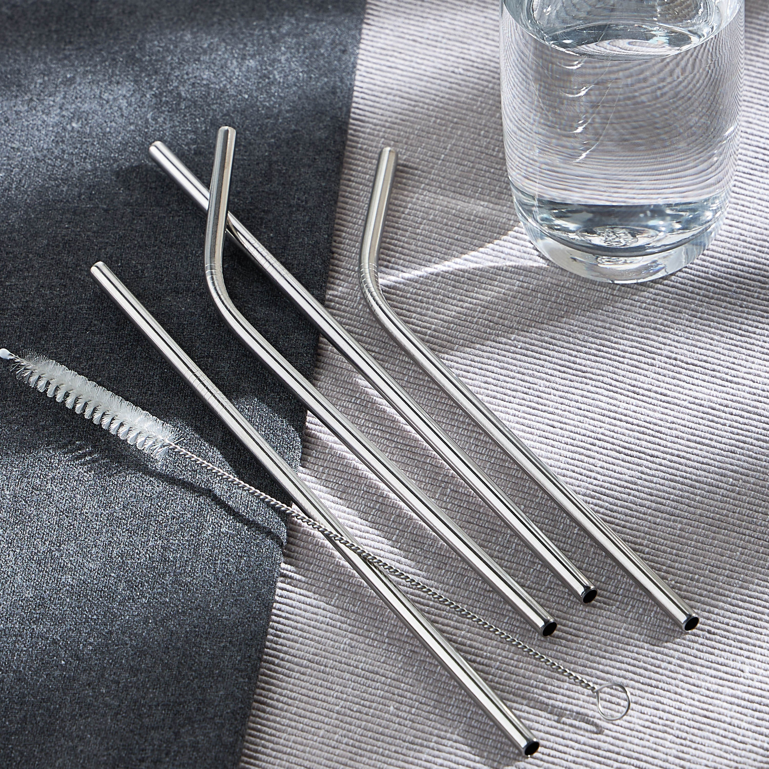 طقم مصاصات ستانليس ستيل ومنظف 4 قطع - سيرو-household-kitchen-kitchentoolsandutensils-foodservingtools-image-3