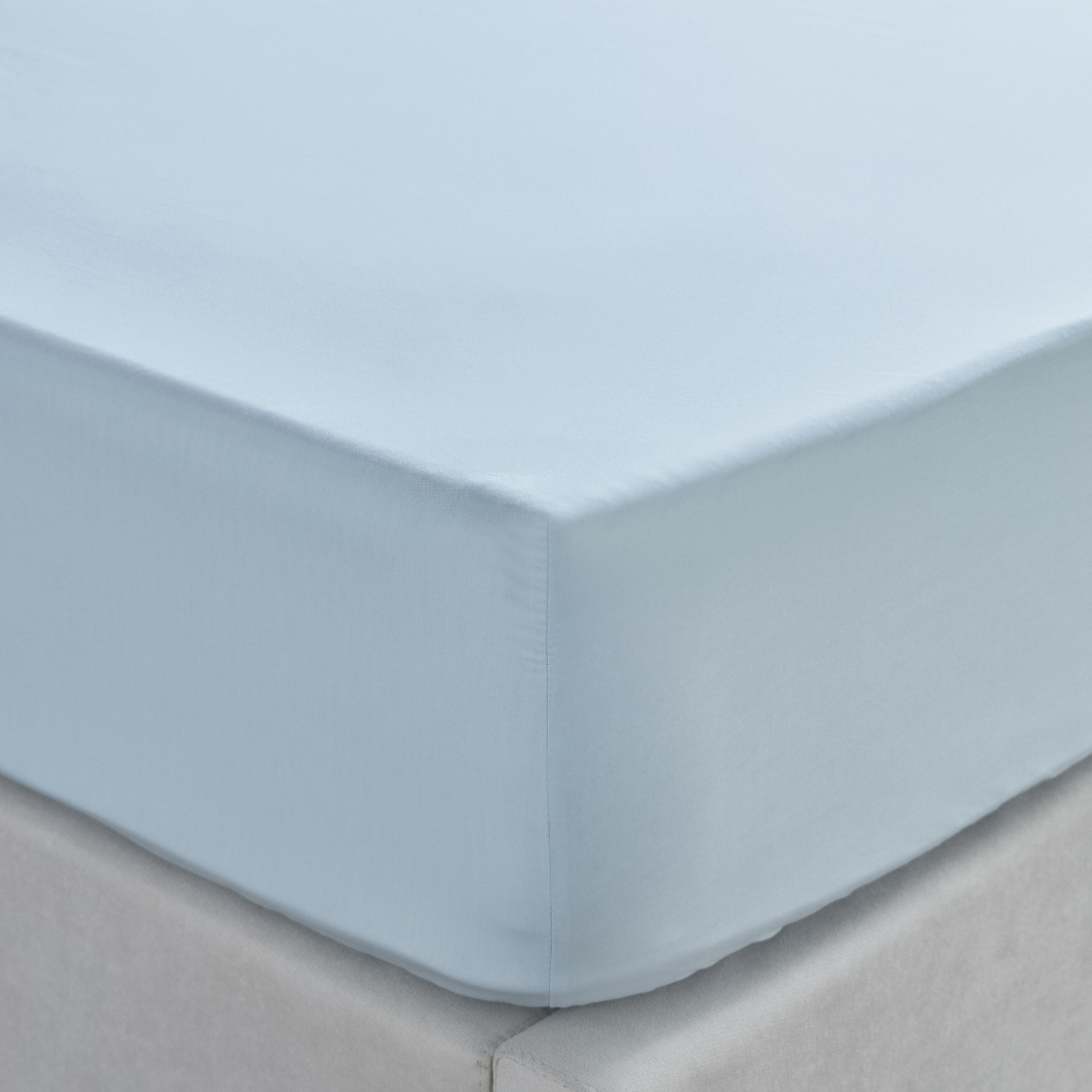 Serenity Cotton Percale 200 Thread Count Full Fitted Sheet - 120x200 cm-household-bedding-sheetsandpillowcases-fittedsheets-image-1