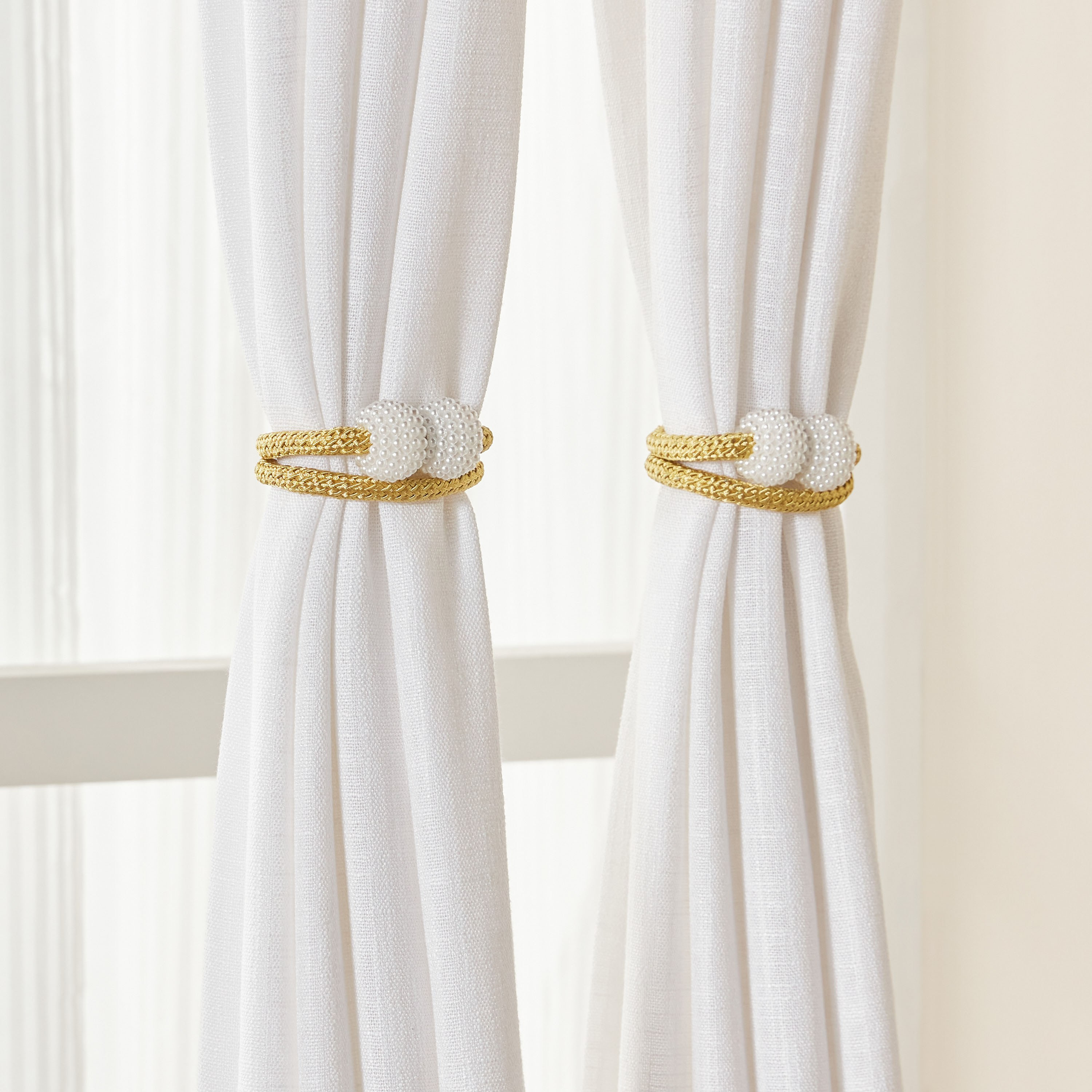 Pearl 2-Piece Curtain Tieback Set - 44 cm-household-windows-curtainrodsandaccessories-windowaccessories-image-1
