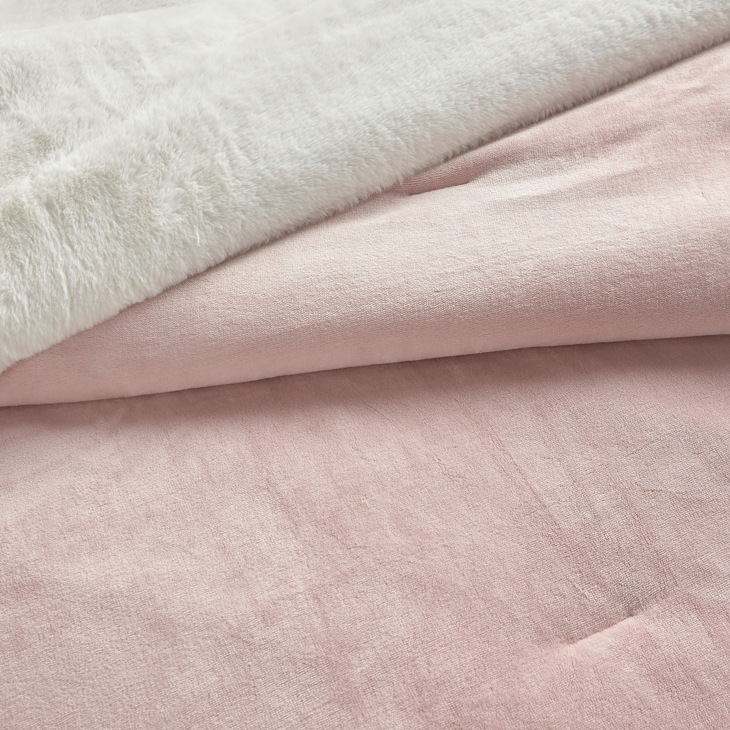 Opal Solid Flannel 3-Piece King Comforter Set - 240x260 cm-household-bedding-comfortersandbedspreads-comforters-image-3