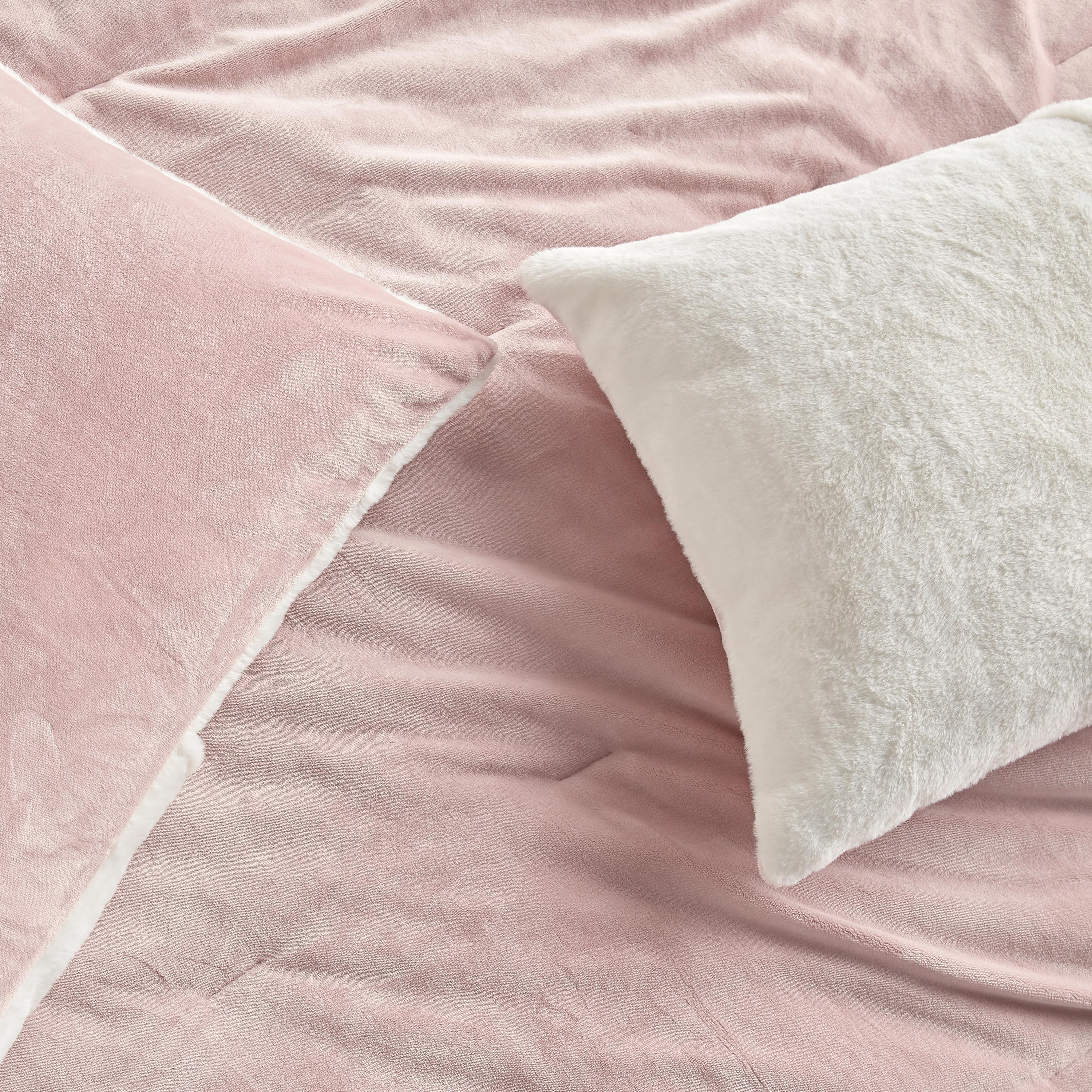 Opal Solid Flannel 3-Piece King Comforter Set - 240x260 cm-household-bedding-comfortersandbedspreads-comforters-image-4