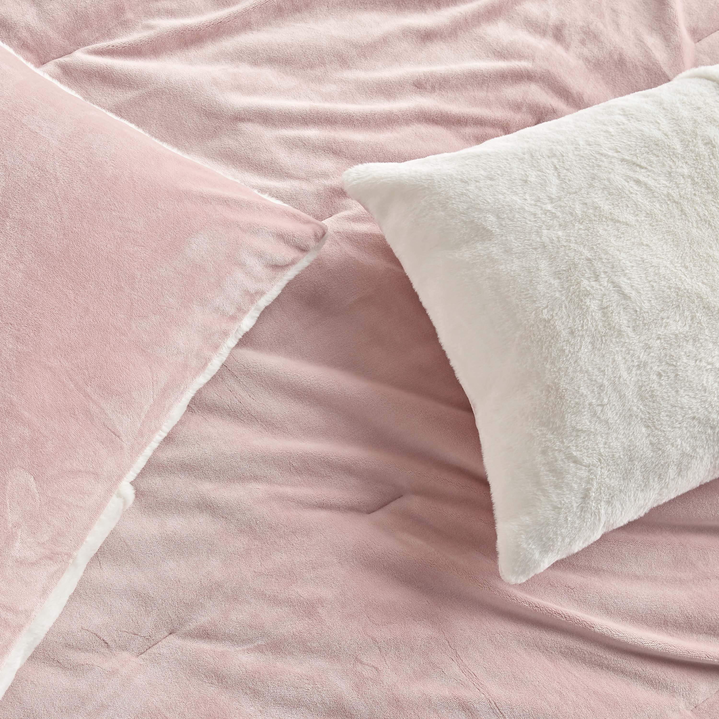 Opal Solid Flannel 3-Piece Single Comforter Set - 150x240 cm-household-bedding-comfortersandbedspreads-comforters-image-4