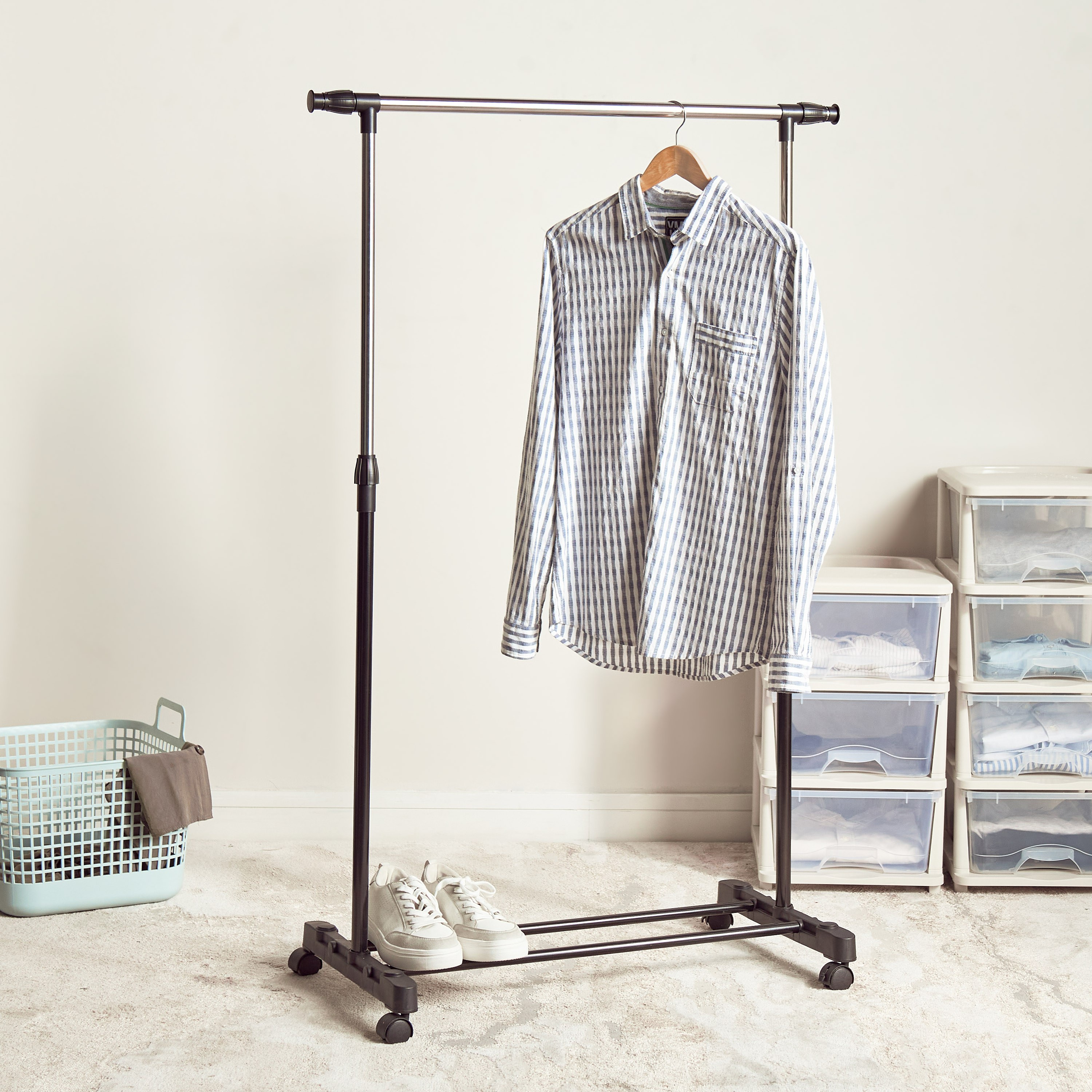 Megan Extendable Clothes Rail with Wheels-household-bathandlaundry-laundrysolutions-clothesdryerandrails-image-4
