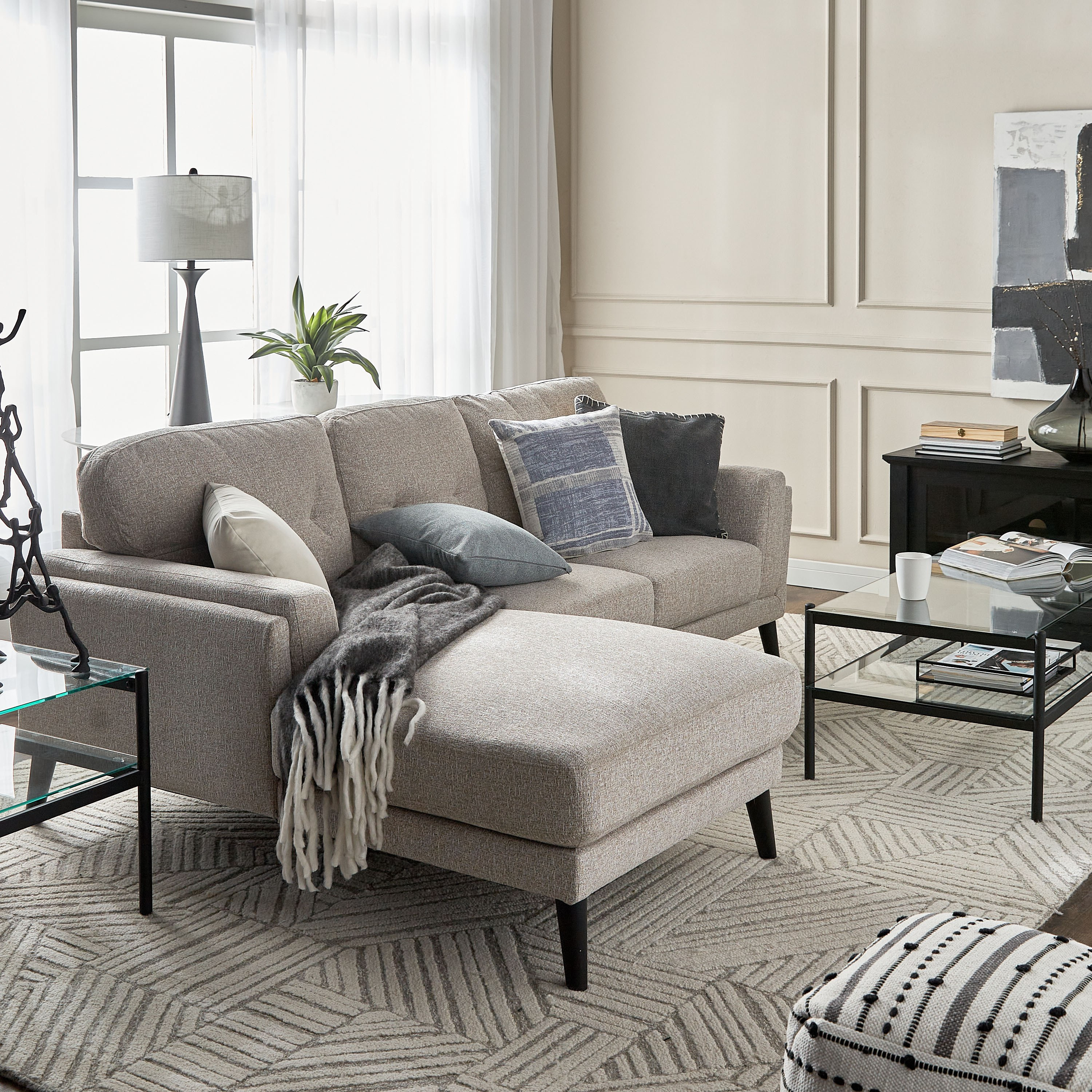 Fletcher 3-Seater Fabric Left Corner Sofa-furniture-sofaandseating-cornersofas-image-1