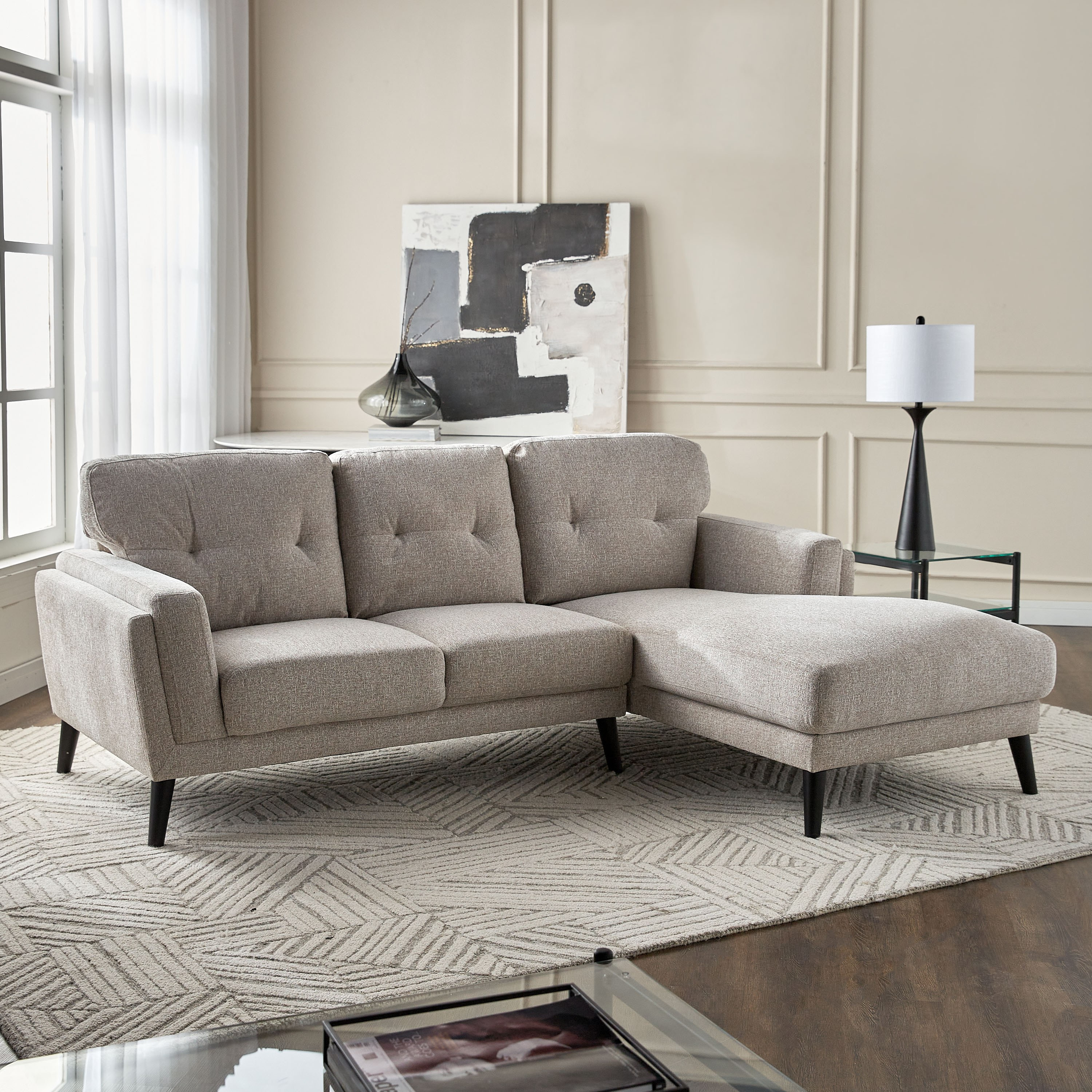 Fletcher 3-Seater Fabric Right Corner Sofa-furniture-sofaandseating-cornersofas-image-1