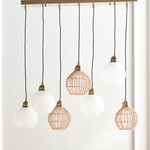 Shop Stellan 7-Lights Rattan Pendant Lamp Online | Home Centre UAE