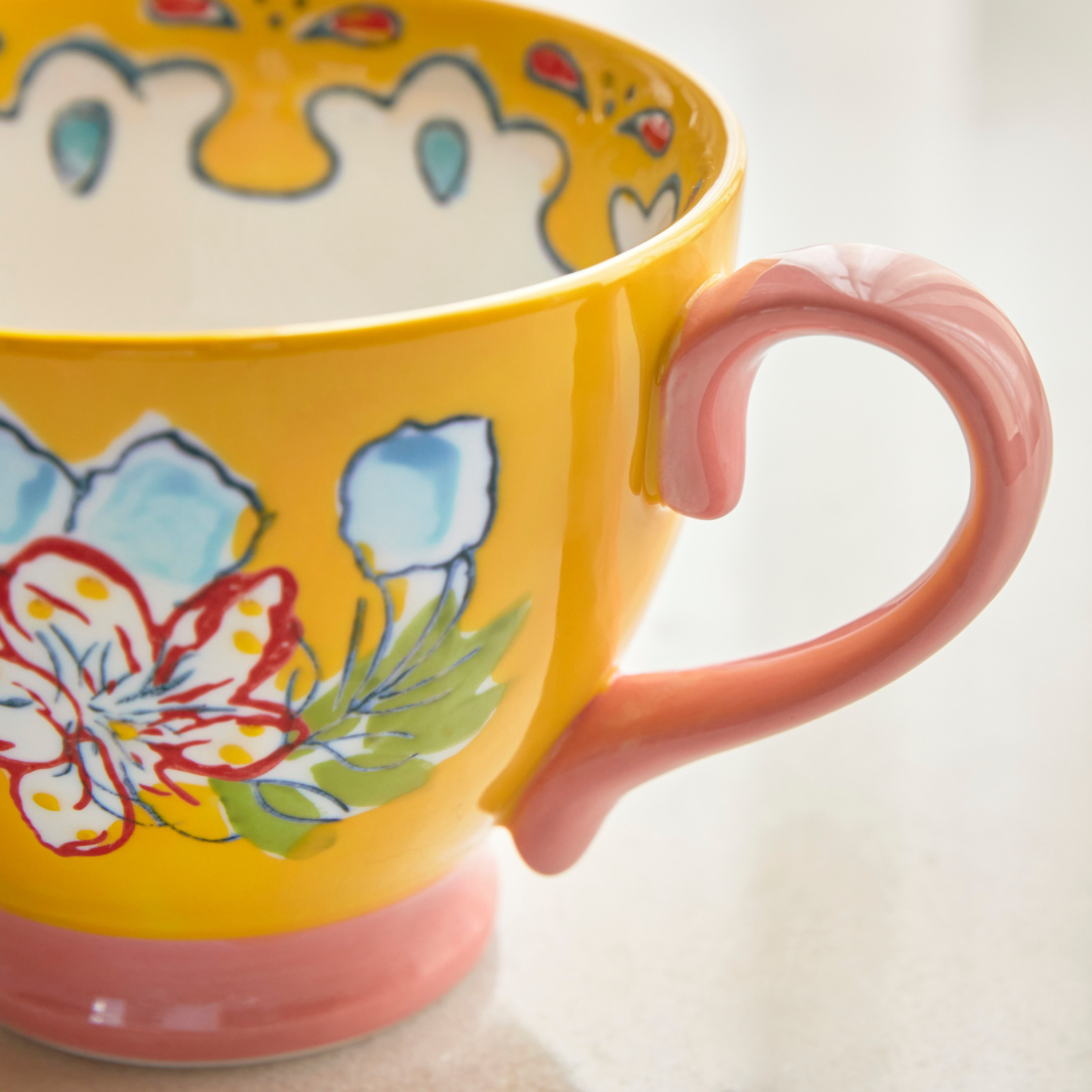 Artful Bloom Stoneware Mug - 500 ml-household-dining-teaandcoffee-mugsandcups-image-4
