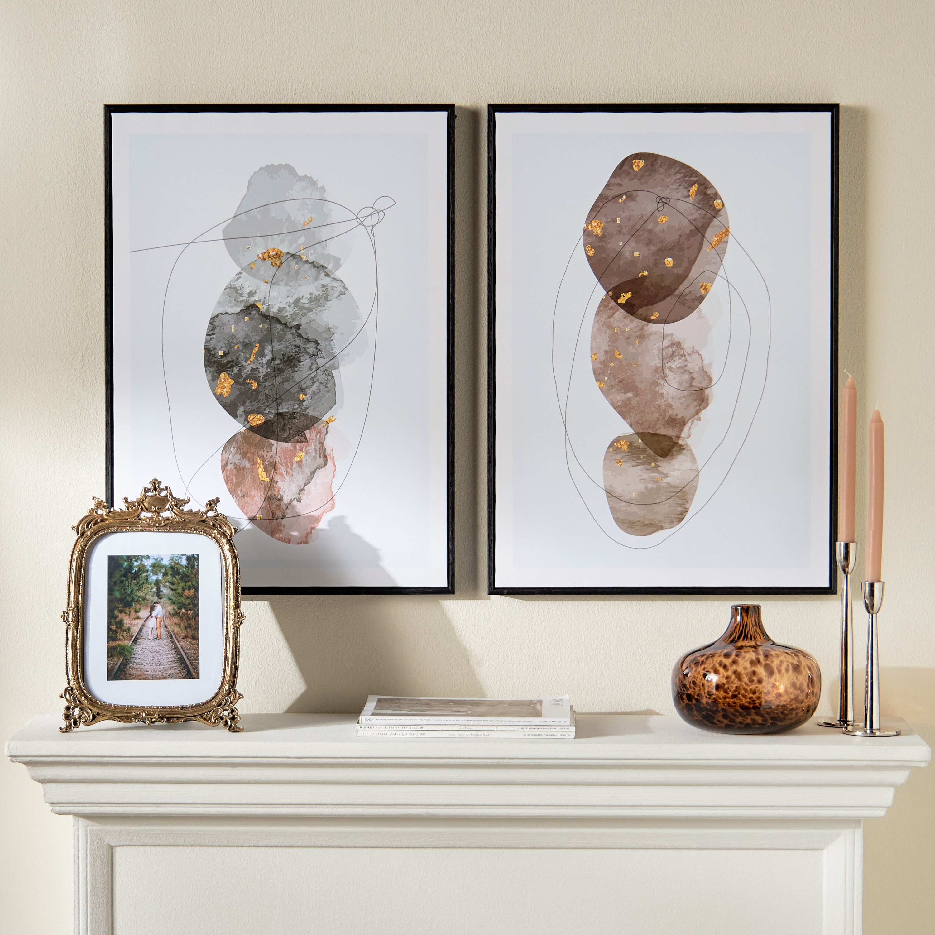 Framed wall store art sets