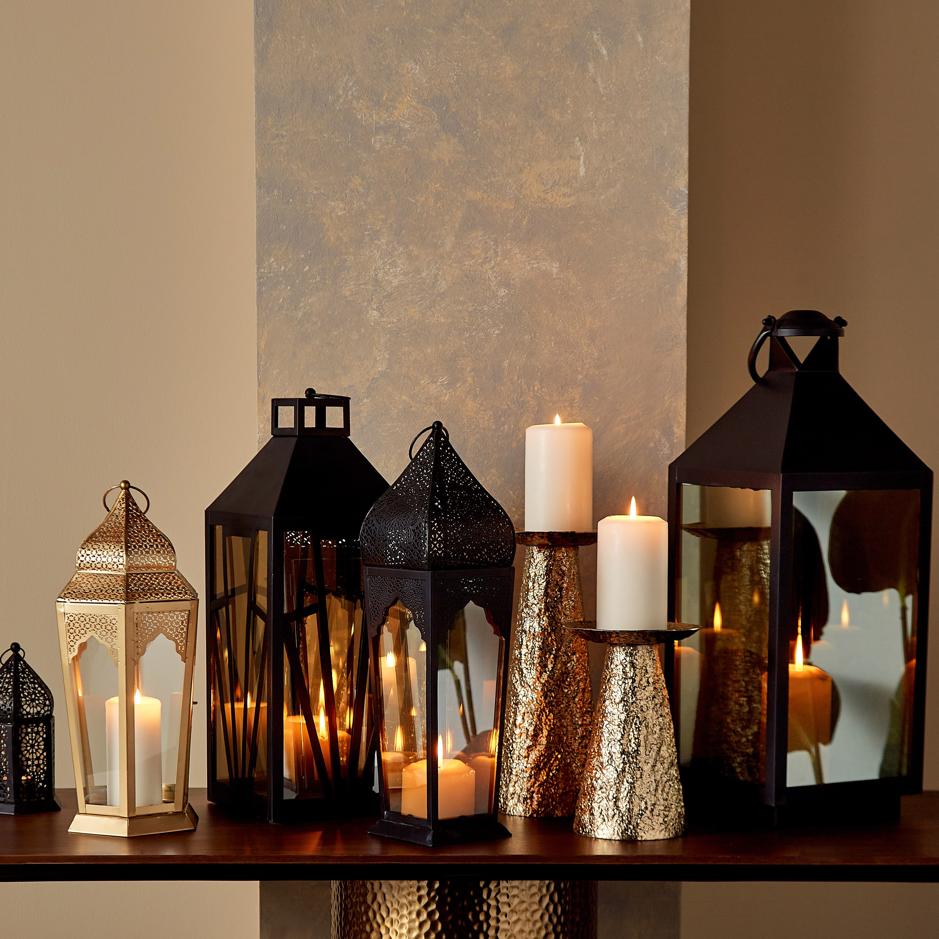 Modern Nomad Rania Metal Lantern - 44 cm-household-decor-candleholdersandlanterns-image-4
