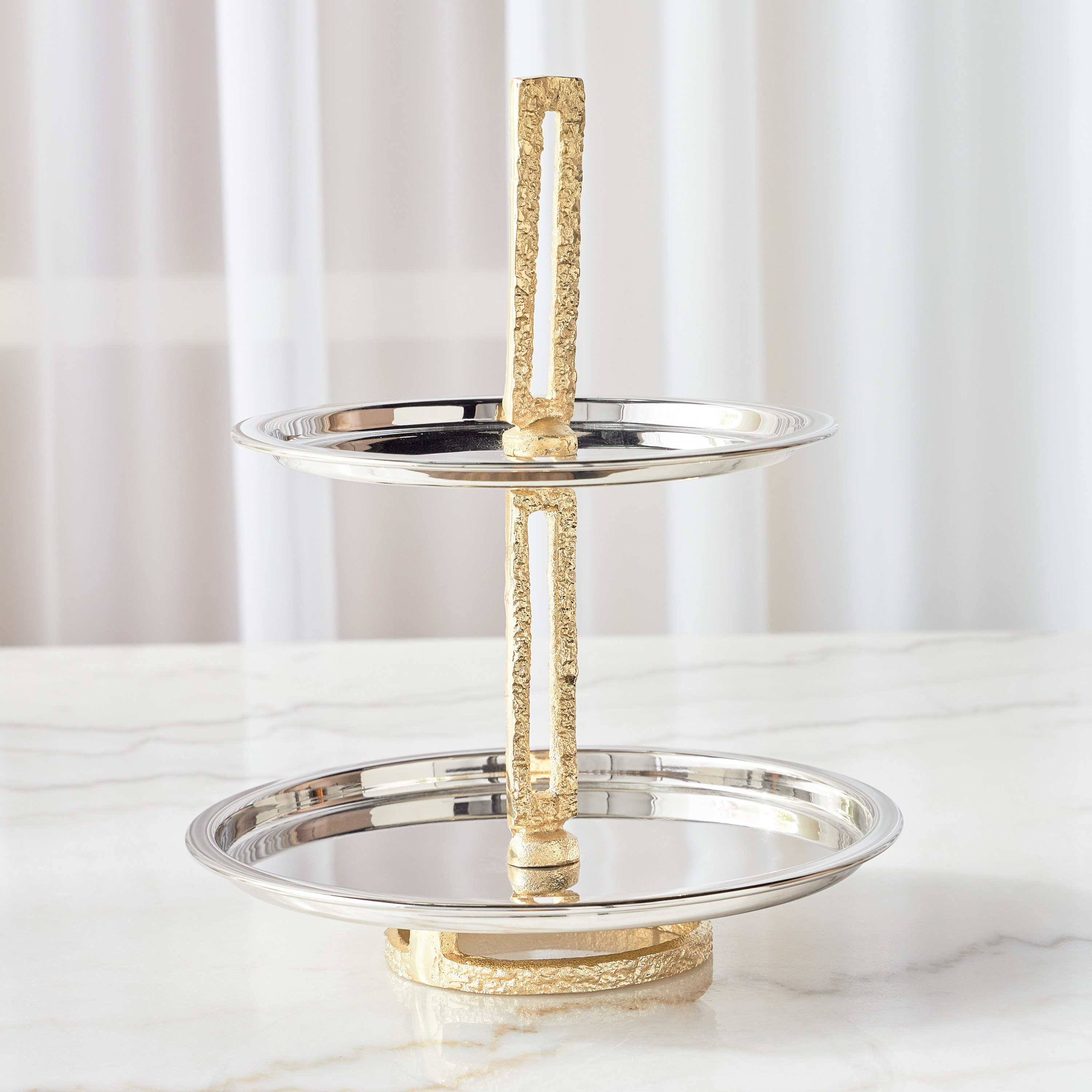 حامل كيك بطابقين - بيجو - 32 سم-household-dining-serveware-cakestands-image-2