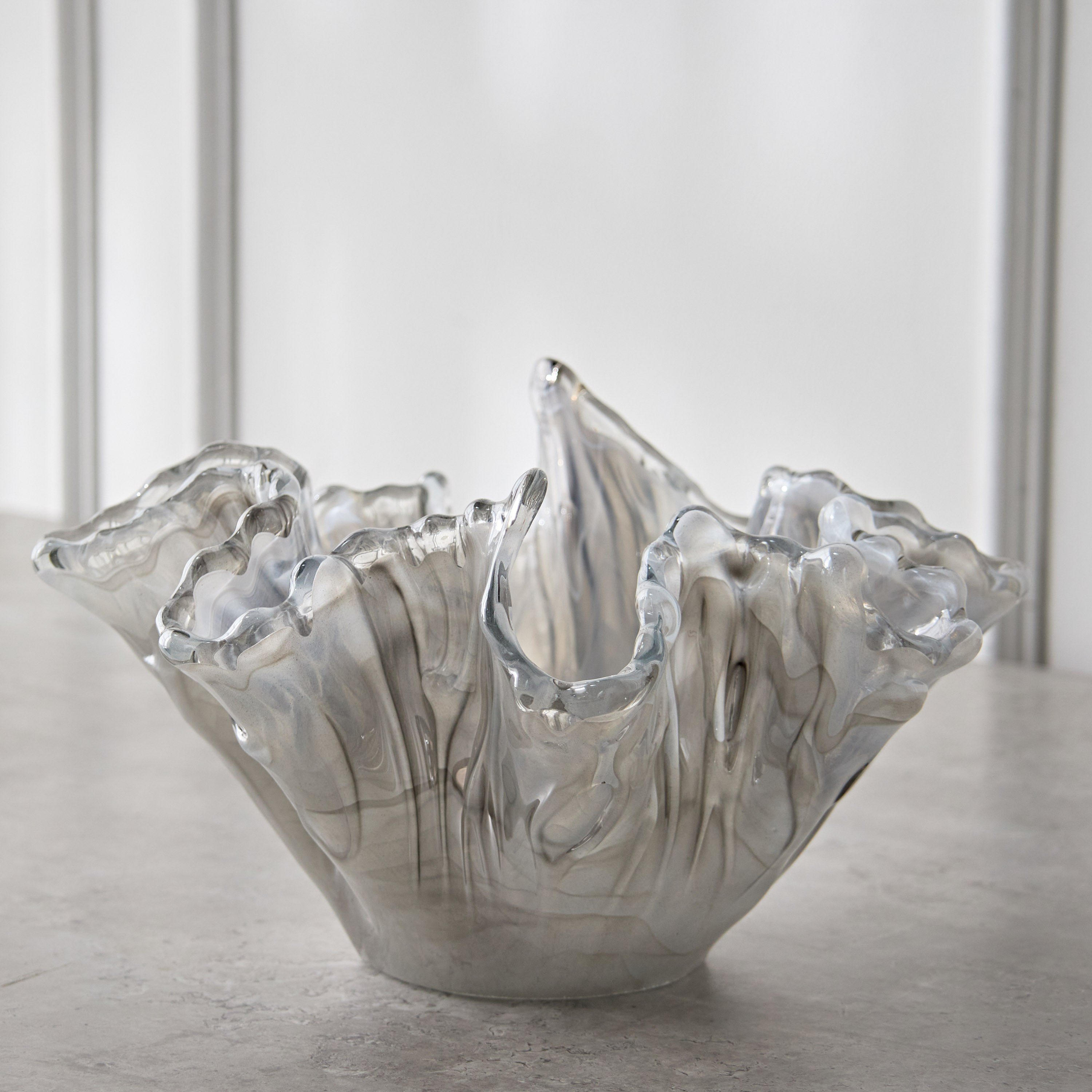 Flora Mille Glass Decorative Bowl - 18 cm-household-decor-vasesandbowls-image-1