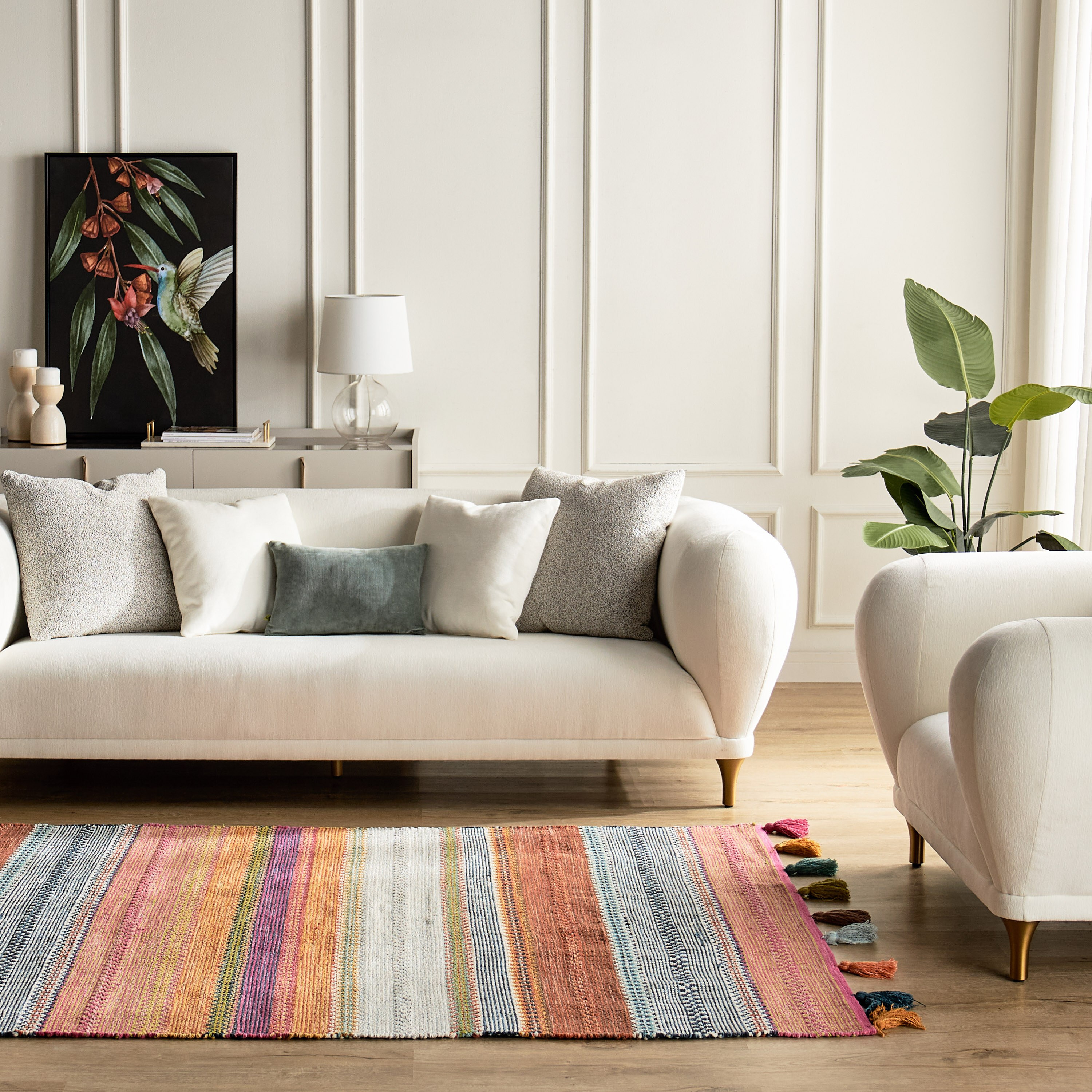 سجادة مخططة - برايت - 160 × 230 سم-household-rugsandcarpets-rugs-image-5