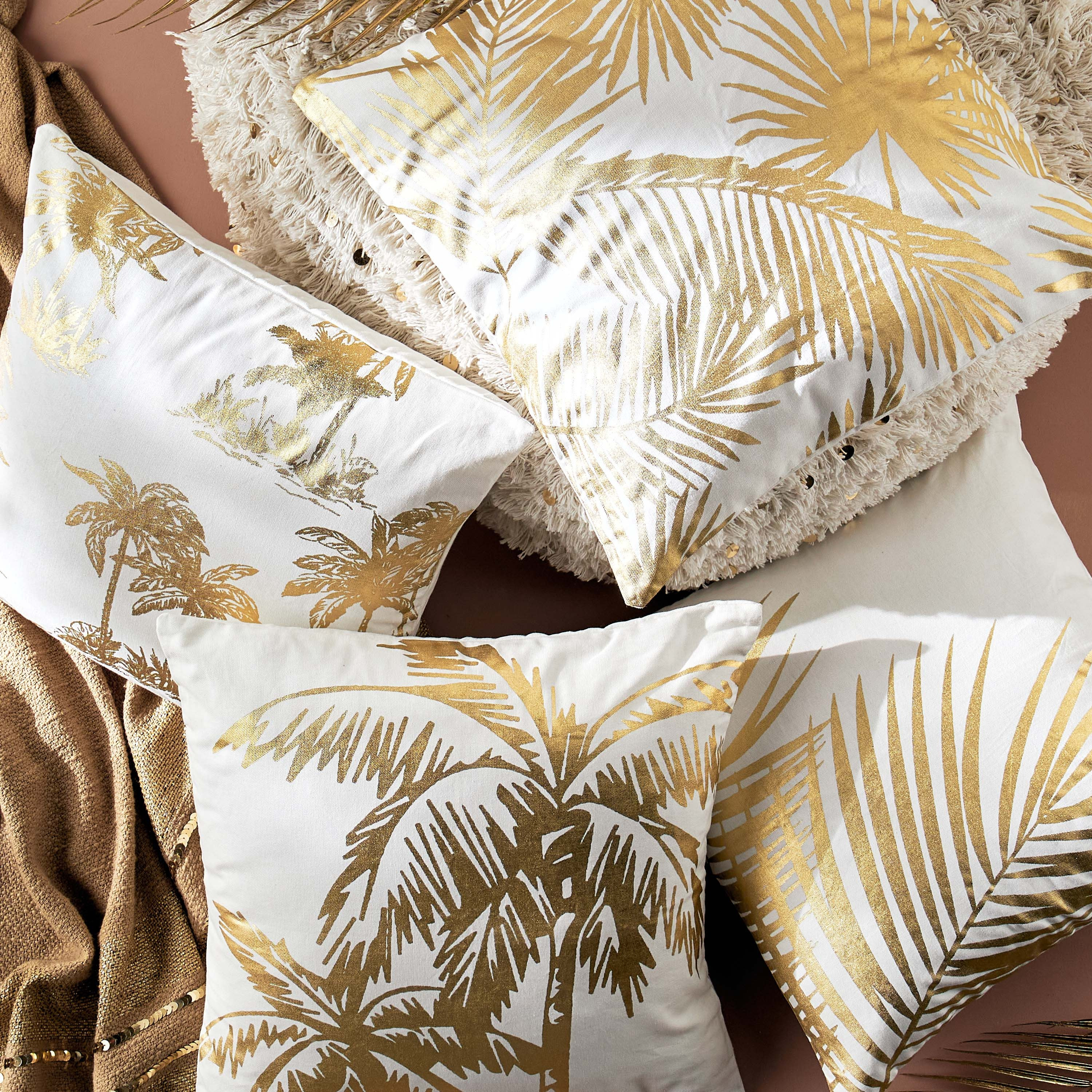 Palma Palm Tree 2 Piece Cushion Cover Set 45x45 cm