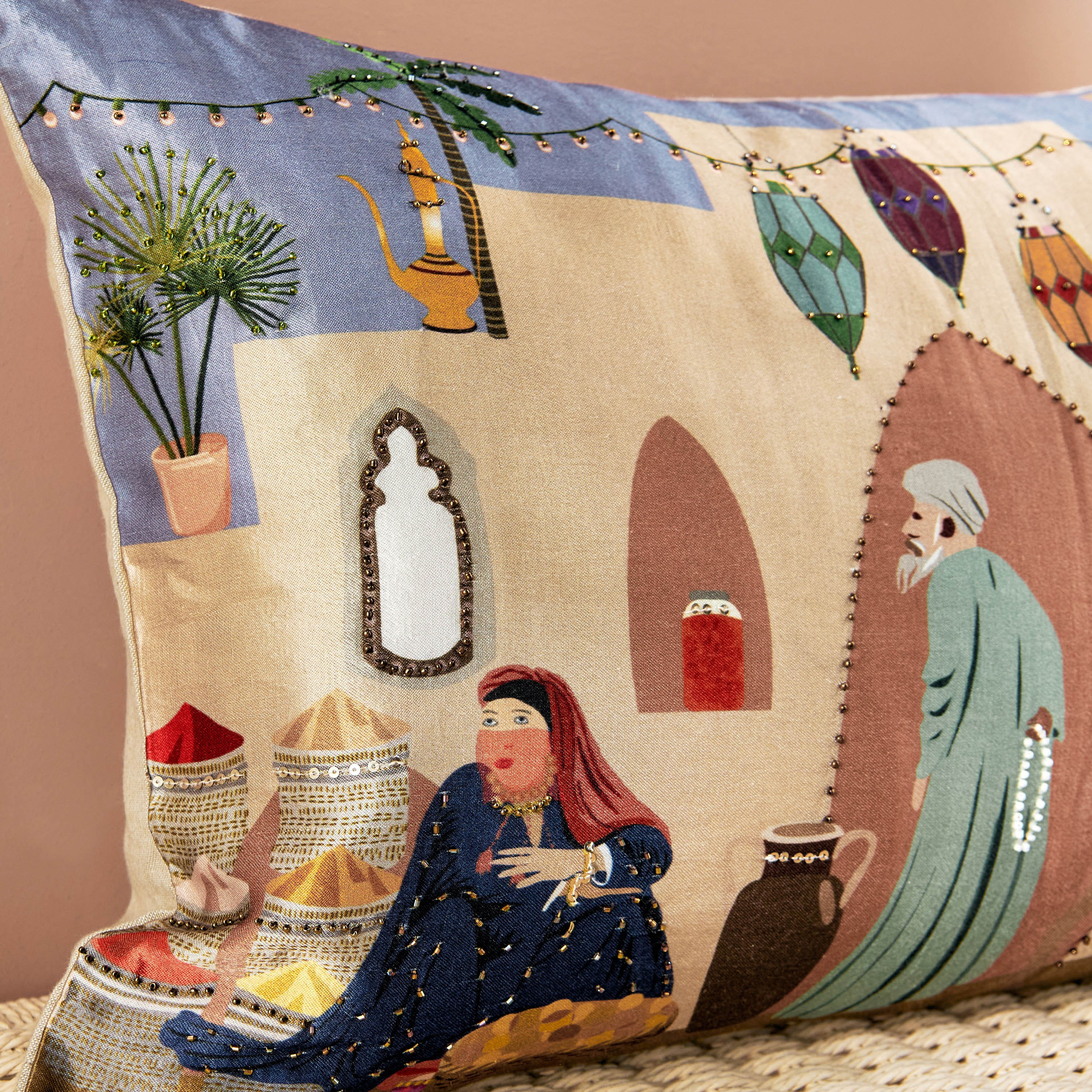 Arabian Bazaar Filled Cushion - 40x65 cm-household-cushionsandthrows-filledcushions-decorativecushions-image-2