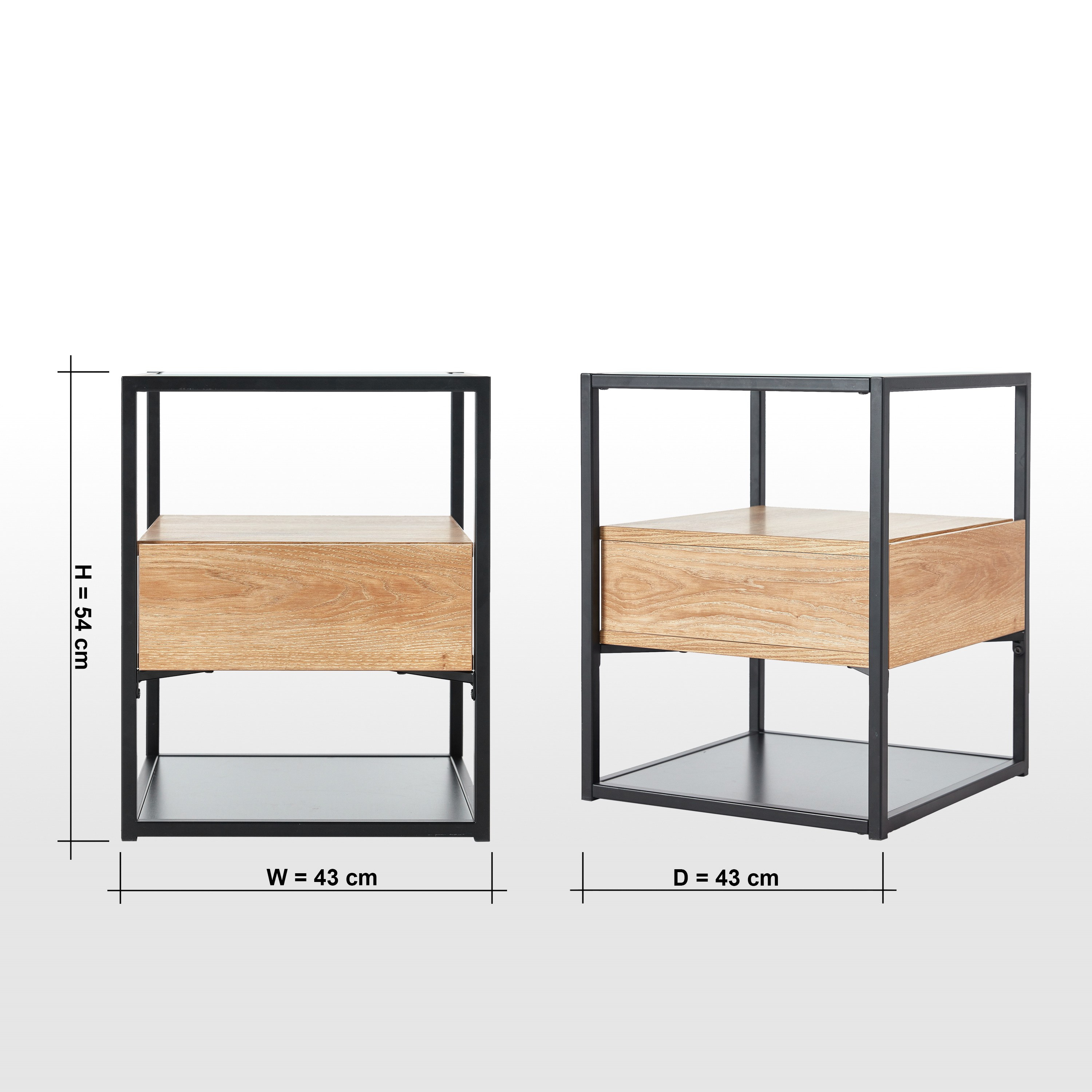 طاولة جانبية بسطح زجاجي - أندرس-furniture-livingroom-sideandendtables-image-6