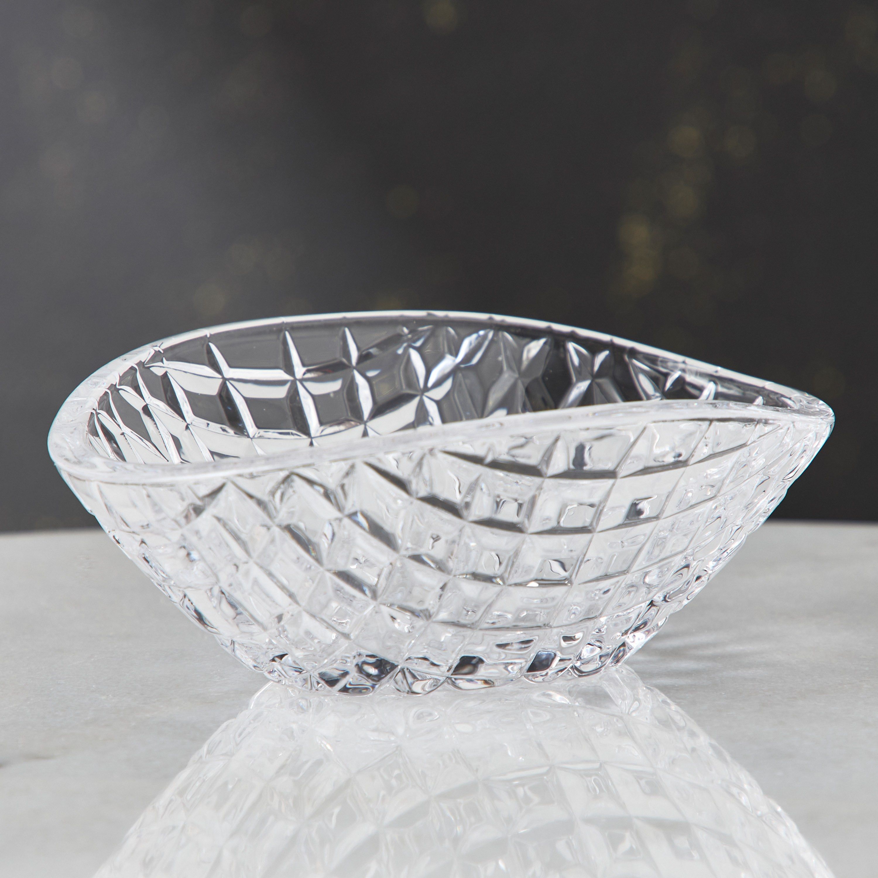 Malika Glass Serving Bowl - 16 cm-household-dining-dinnerware-bowls-image-1