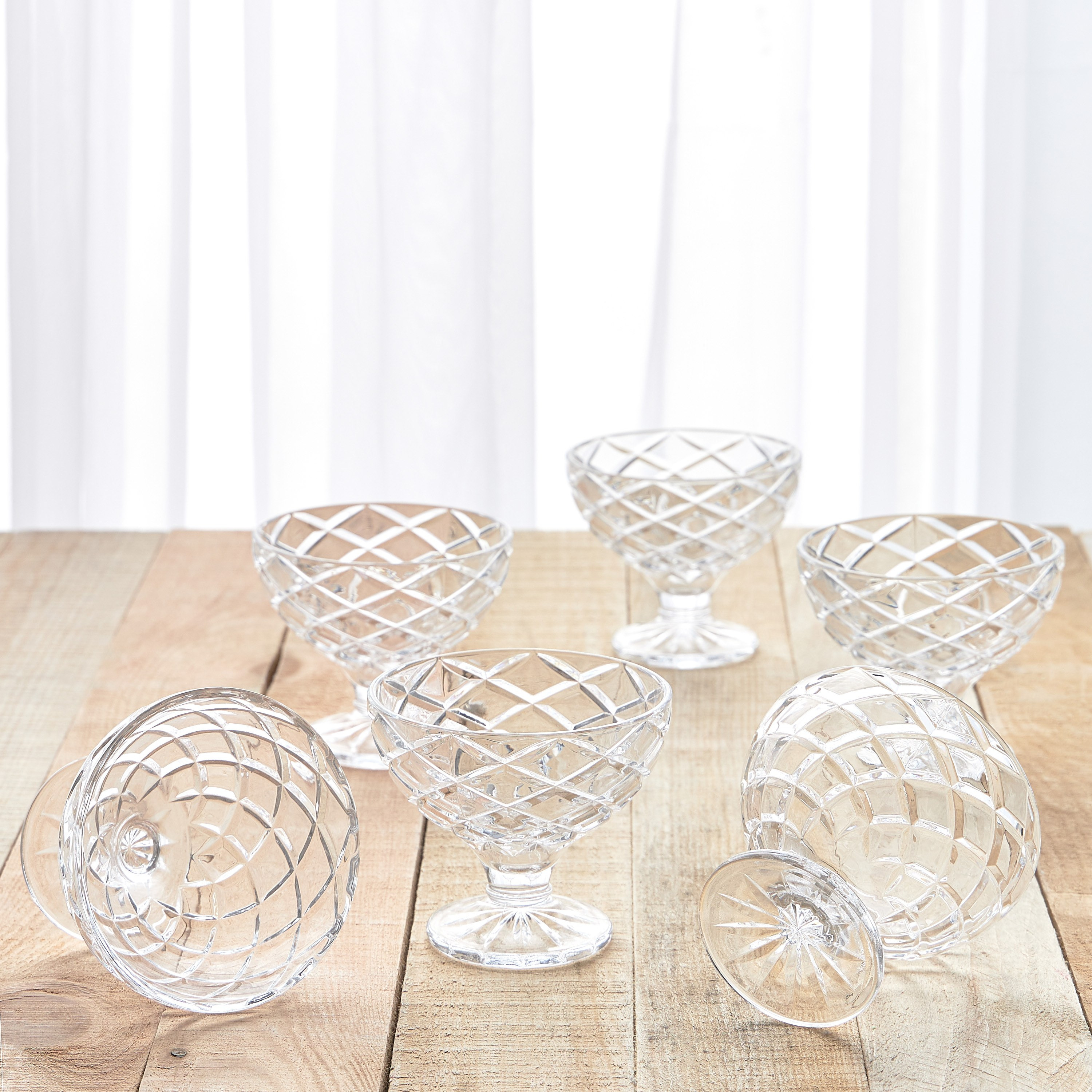 Malika 6-Piece Glass Dessert Bowl Set - 250 ml-household-dining-shopbysolutions-dessert-image-2