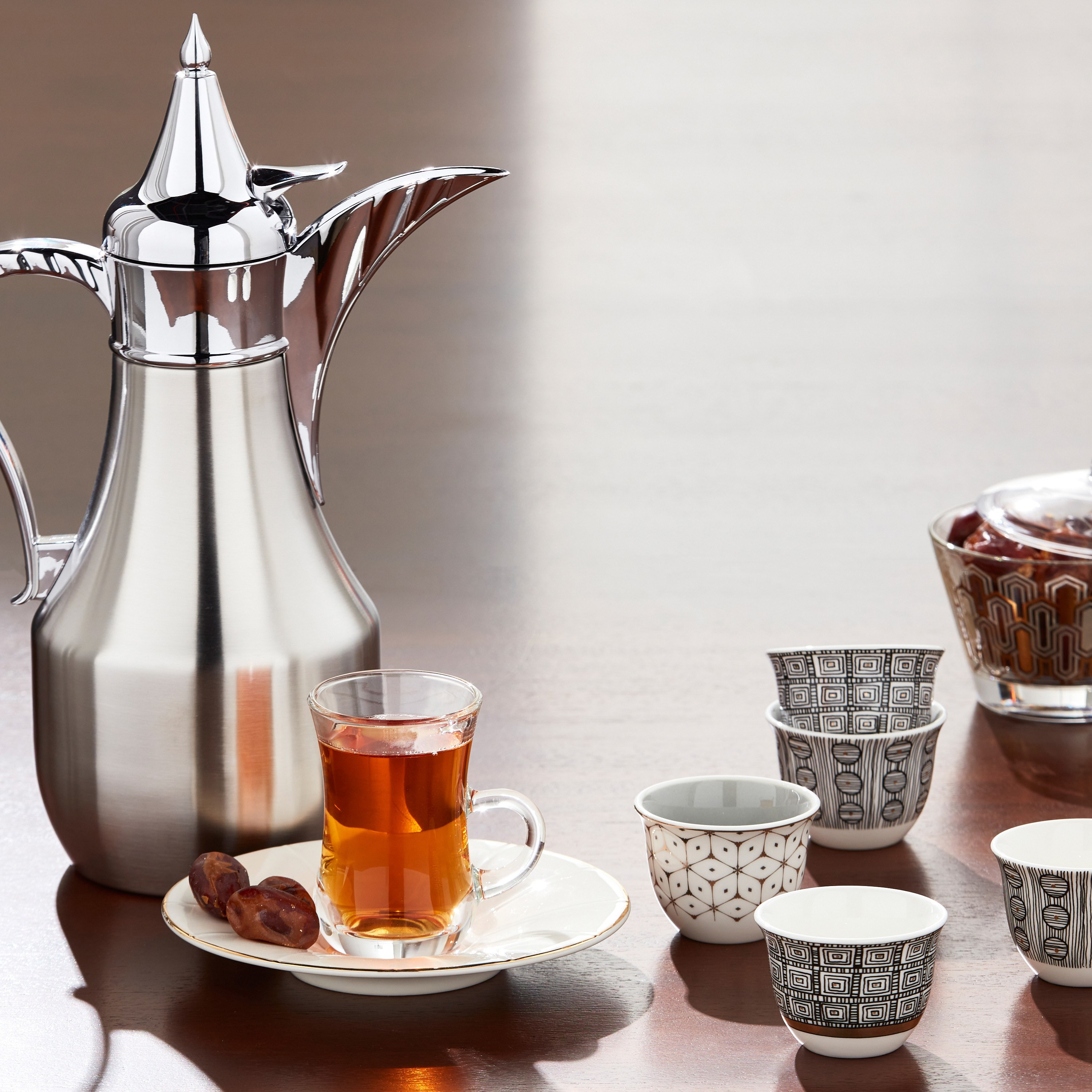 Sabah 6-Piece Glass Istikan Set - 110 ml, Serves 6-household-dining-teaandcoffee-teaandcoffeesets-image-3