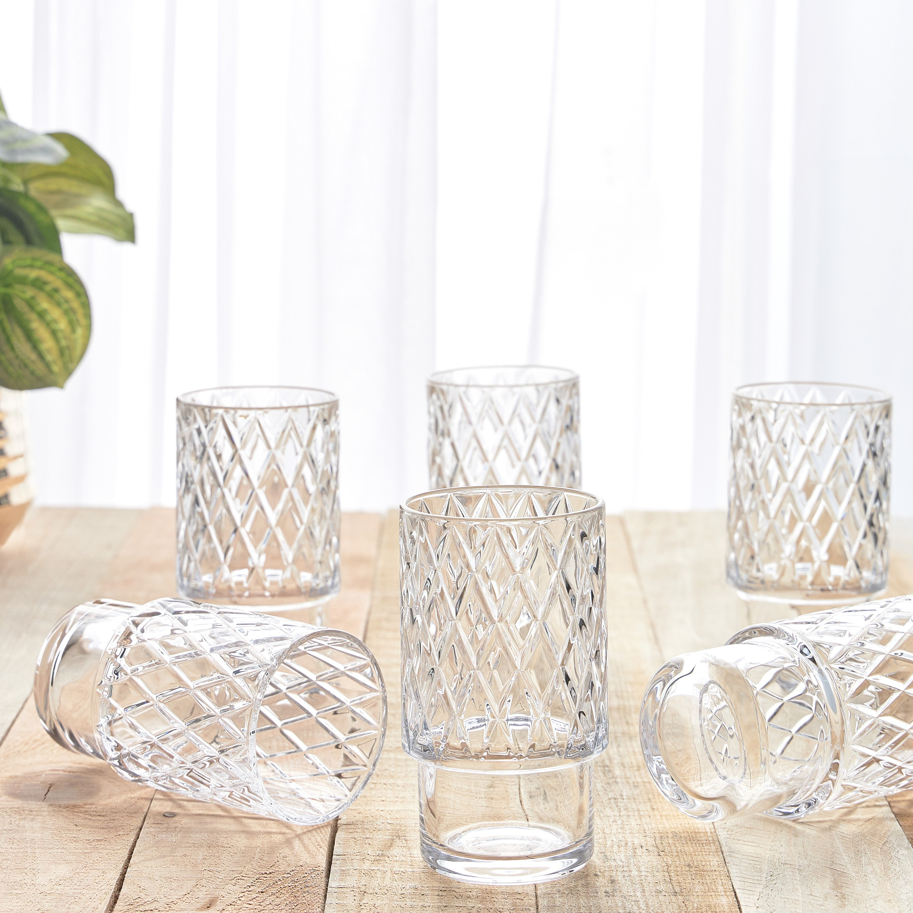 Malika 6-Piece Highball Glass Set - 430 ml-household-dining-glassware-drinkingglasses-image-2