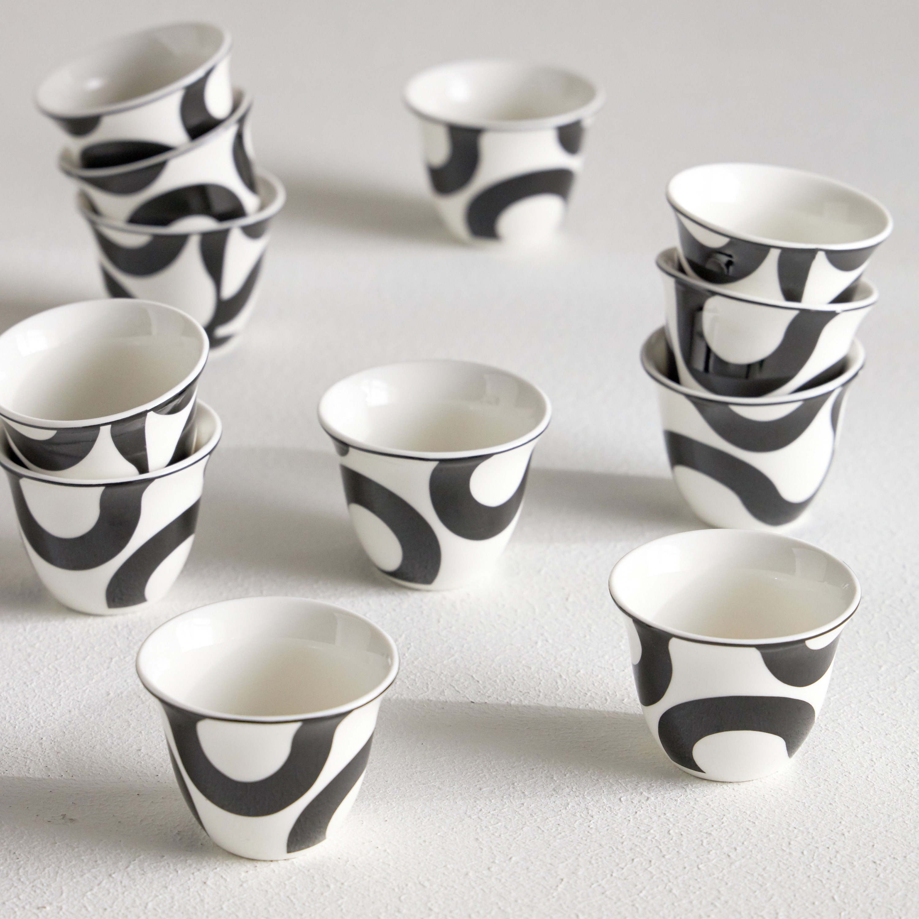 Ferris 12-Piece Porcelain Qahwa Cup Set - 80 ml, Serves 12-household-dining-teaandcoffee-teaandcoffeesets-image-1