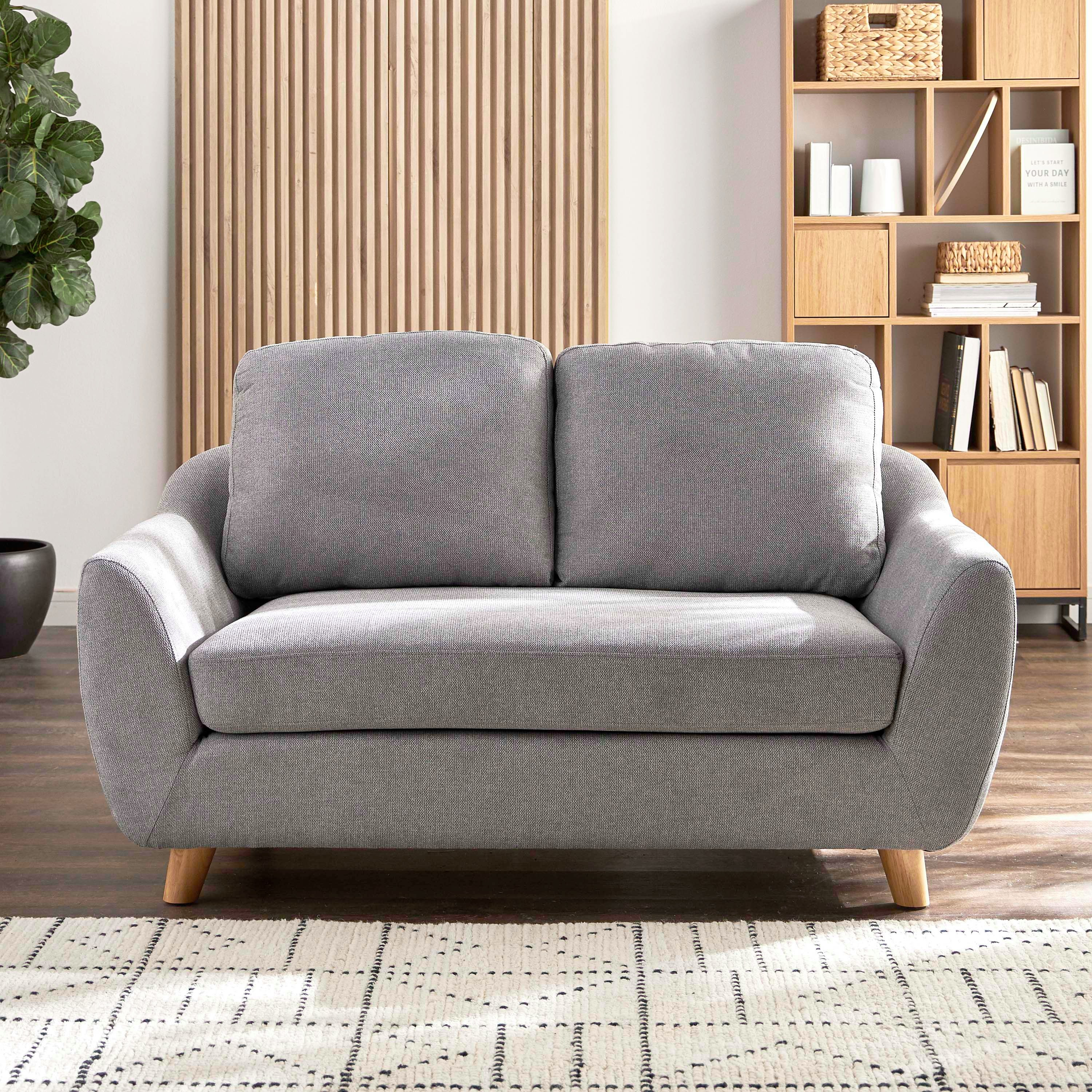 Small grey deals 2 seater sofa