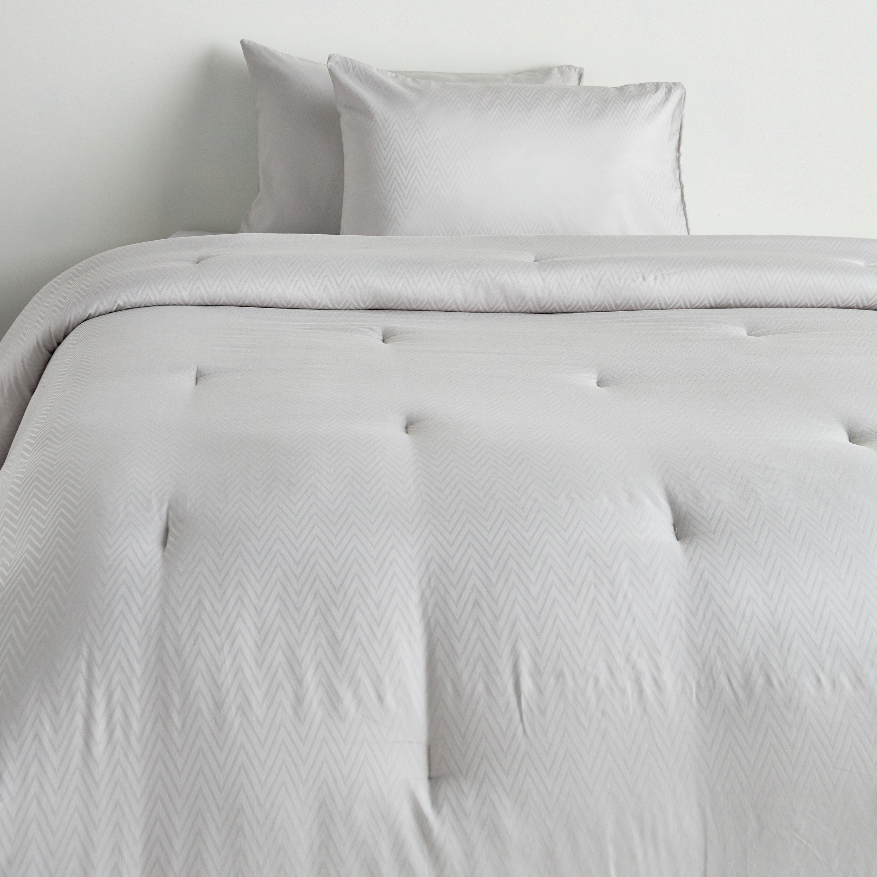 Aspen Cotton Bamboo Sateen Jacquard 300 Thread Count 3-Piece Full Comforter Set - 160x240 cm-household-bedding-comfortersandbedspreads-comforters-image-2