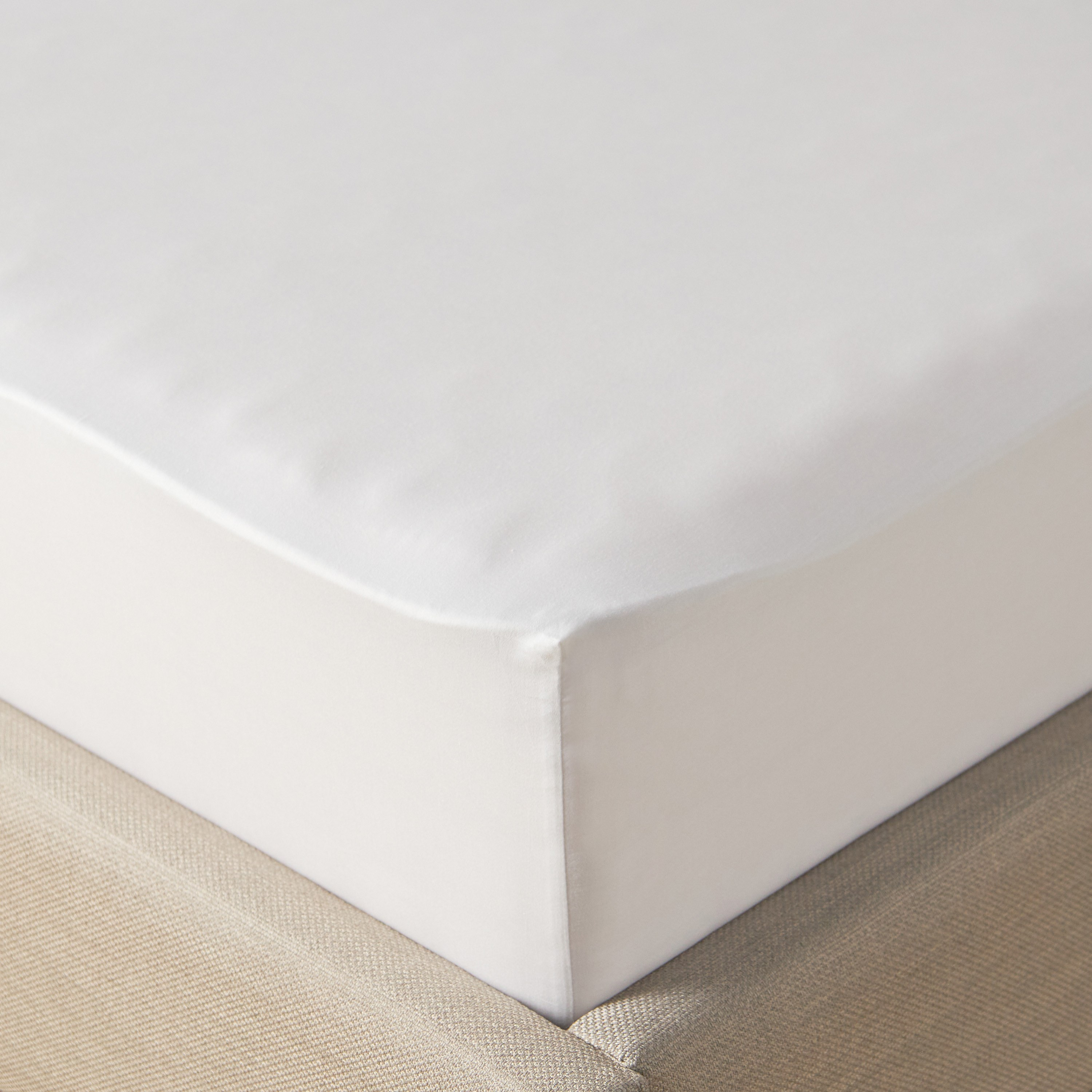 Aspen Cotton Bamboo Sateen 300 Thread Count King Fitted Sheet - 180x205 cm-household-bedding-sheetsandpillowcases-fittedsheets-image-1