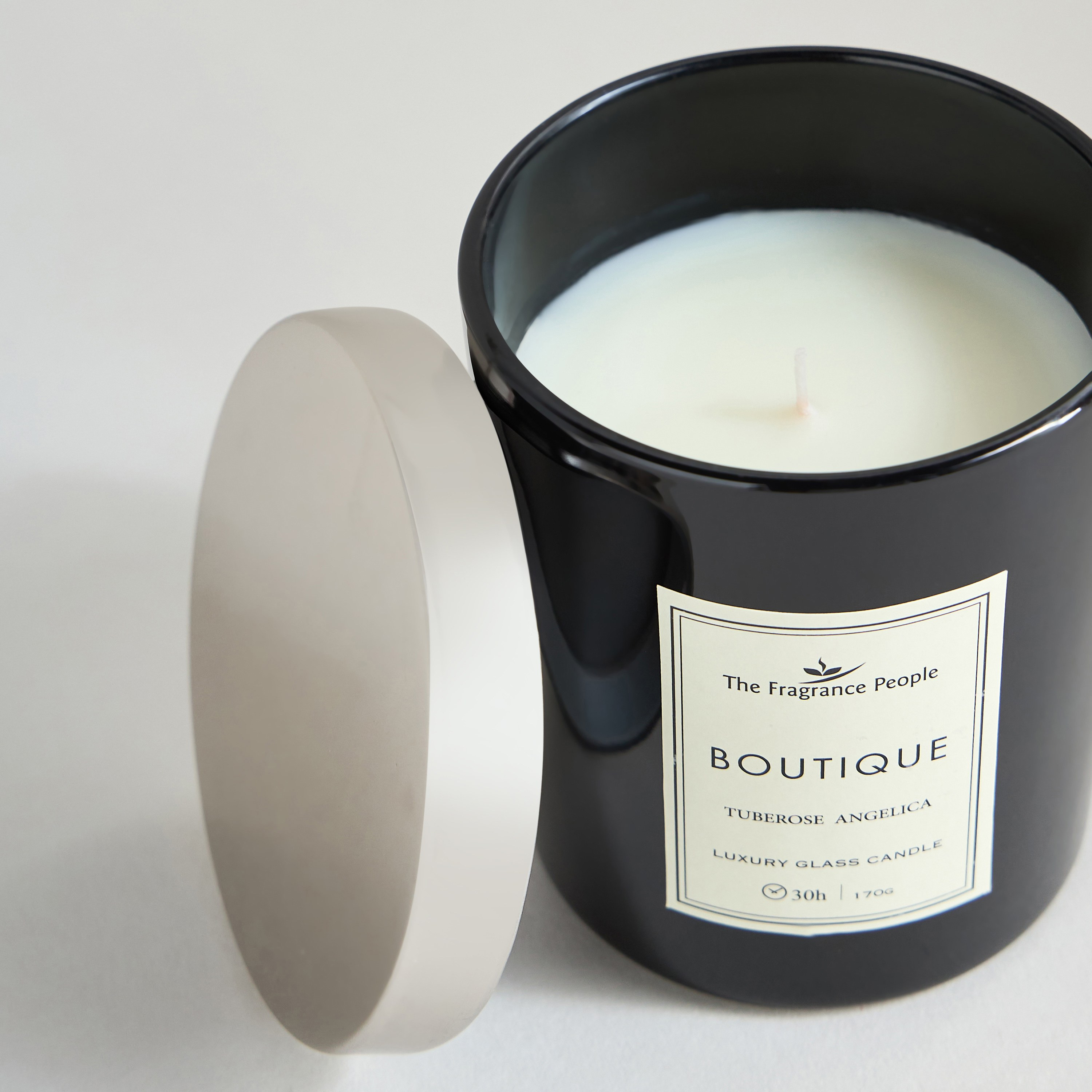 Boutique Black Tuberose Angelica Scented Jar Candle - 30 h-household-homefragrance-candles-image-2