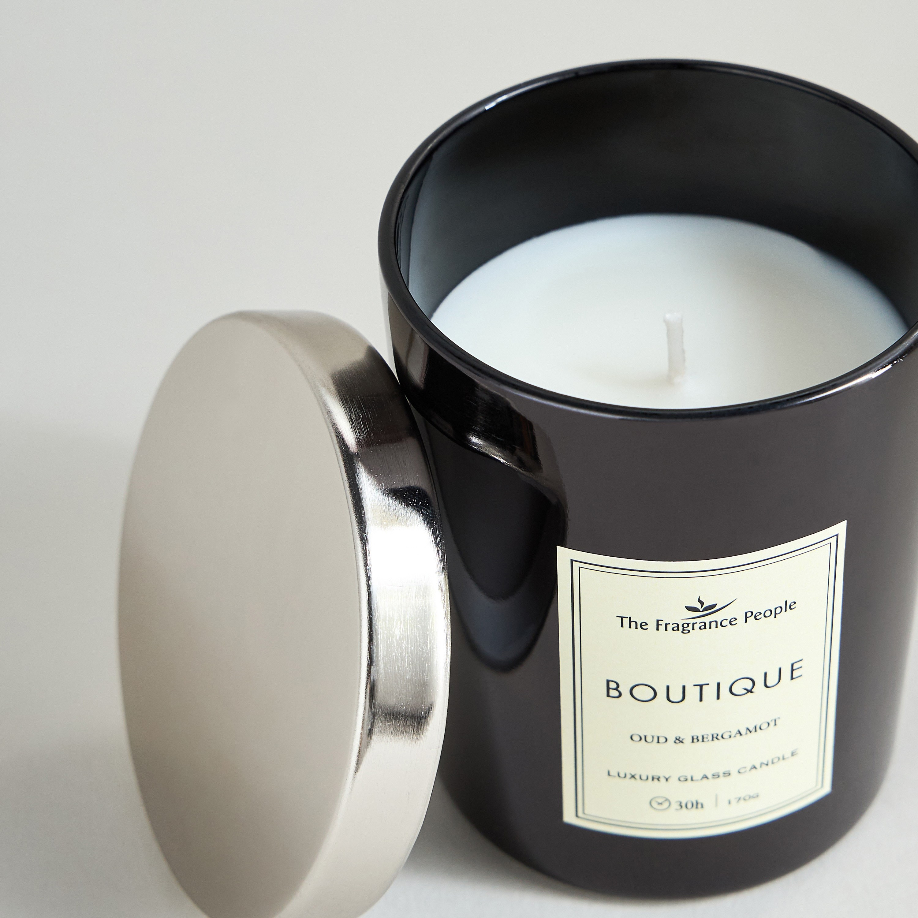 Boutique Black Oud and Bergamot Scented Jar Candle - 30 h-household-homefragrance-candles-image-2