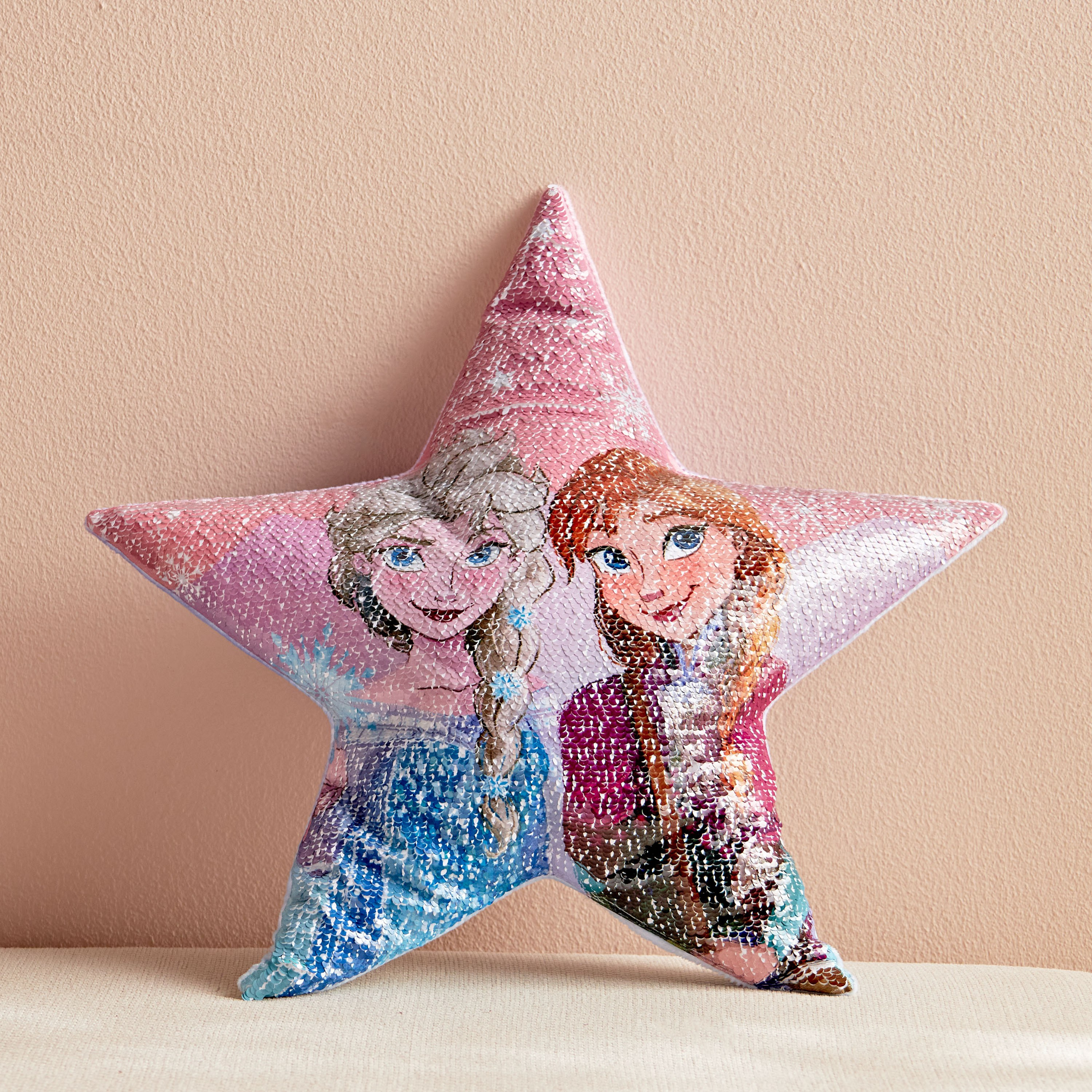 Shop Frozen Magical Sequin Filled Cushion 45 cm Home Centre UAE