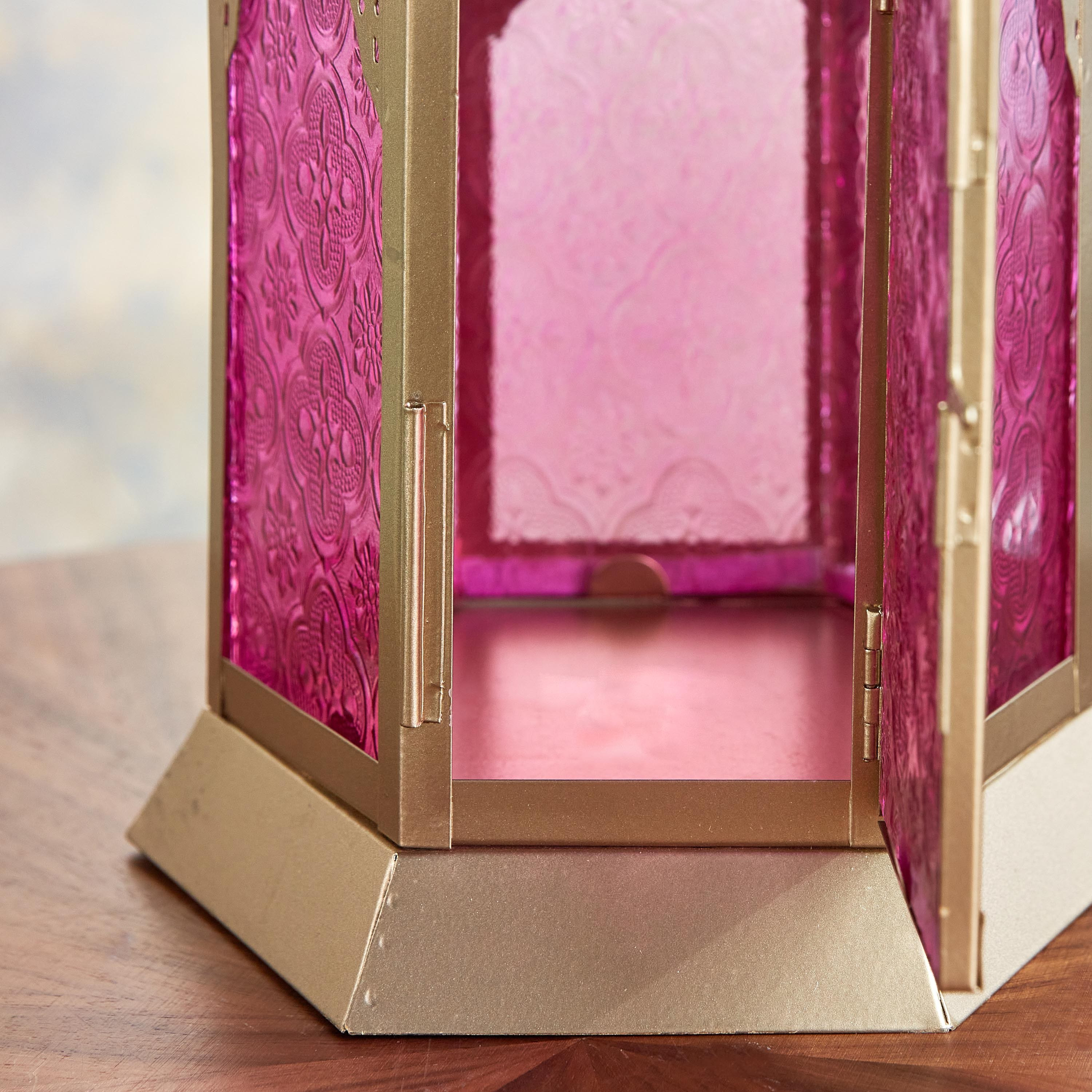Omar Dome Metal and Glass Lantern - 34 cm-household-decor-candleholdersandlanterns-image-2