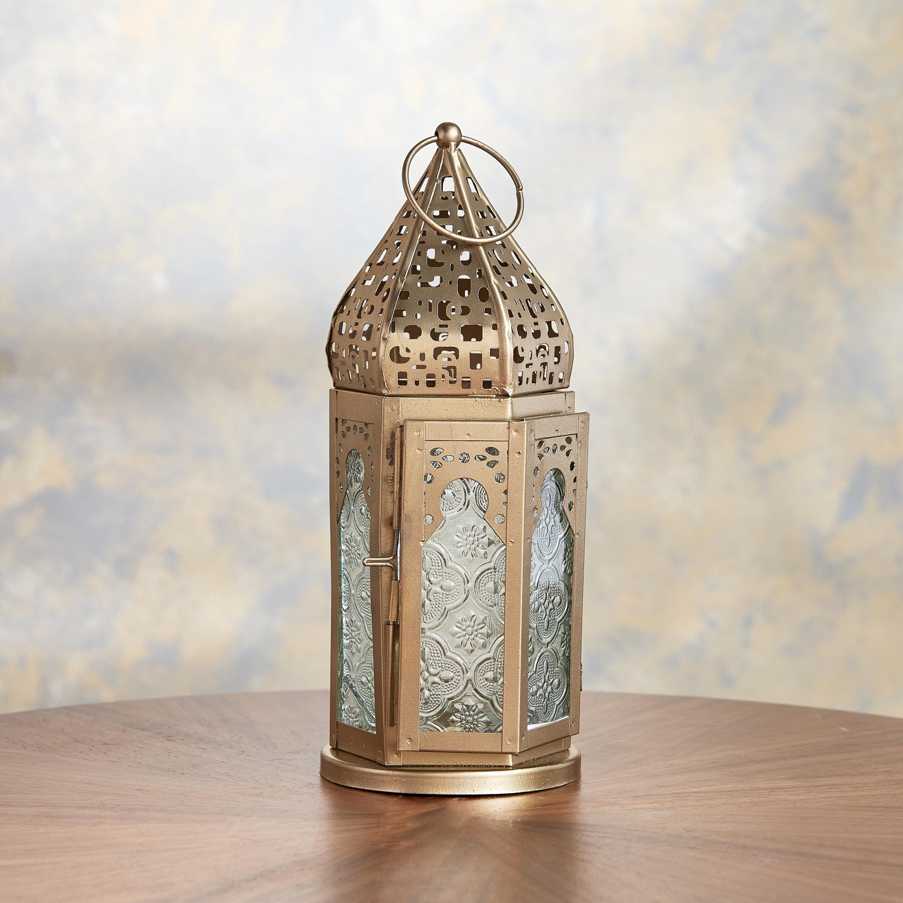 Amira Slim Metal Tealight Lantern - 27 cm-household-decor-candleholdersandlanterns-image-1