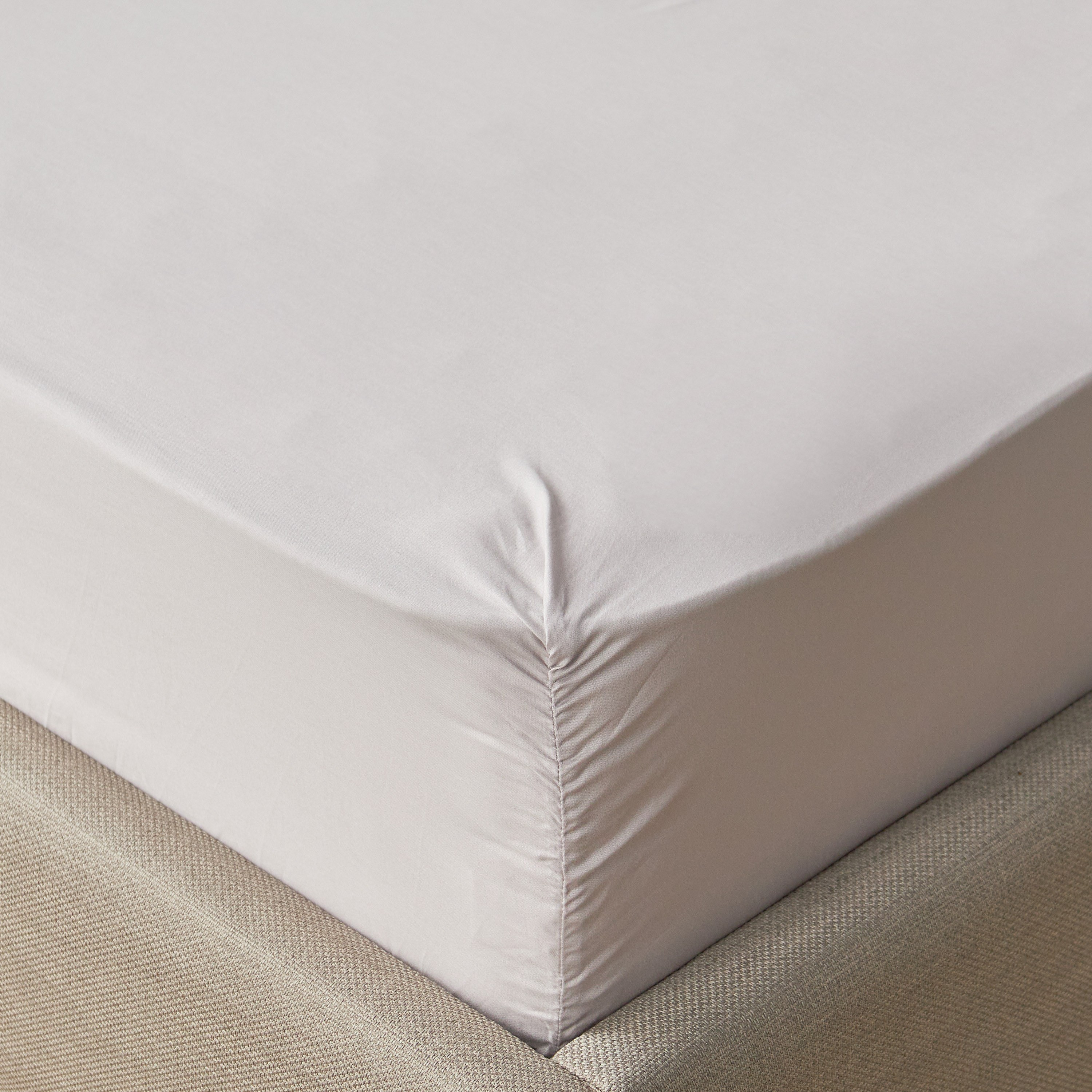 Amour Egyptian Cotton Sateen 300 Thread Count King Fitted Sheet - 180x205 cm