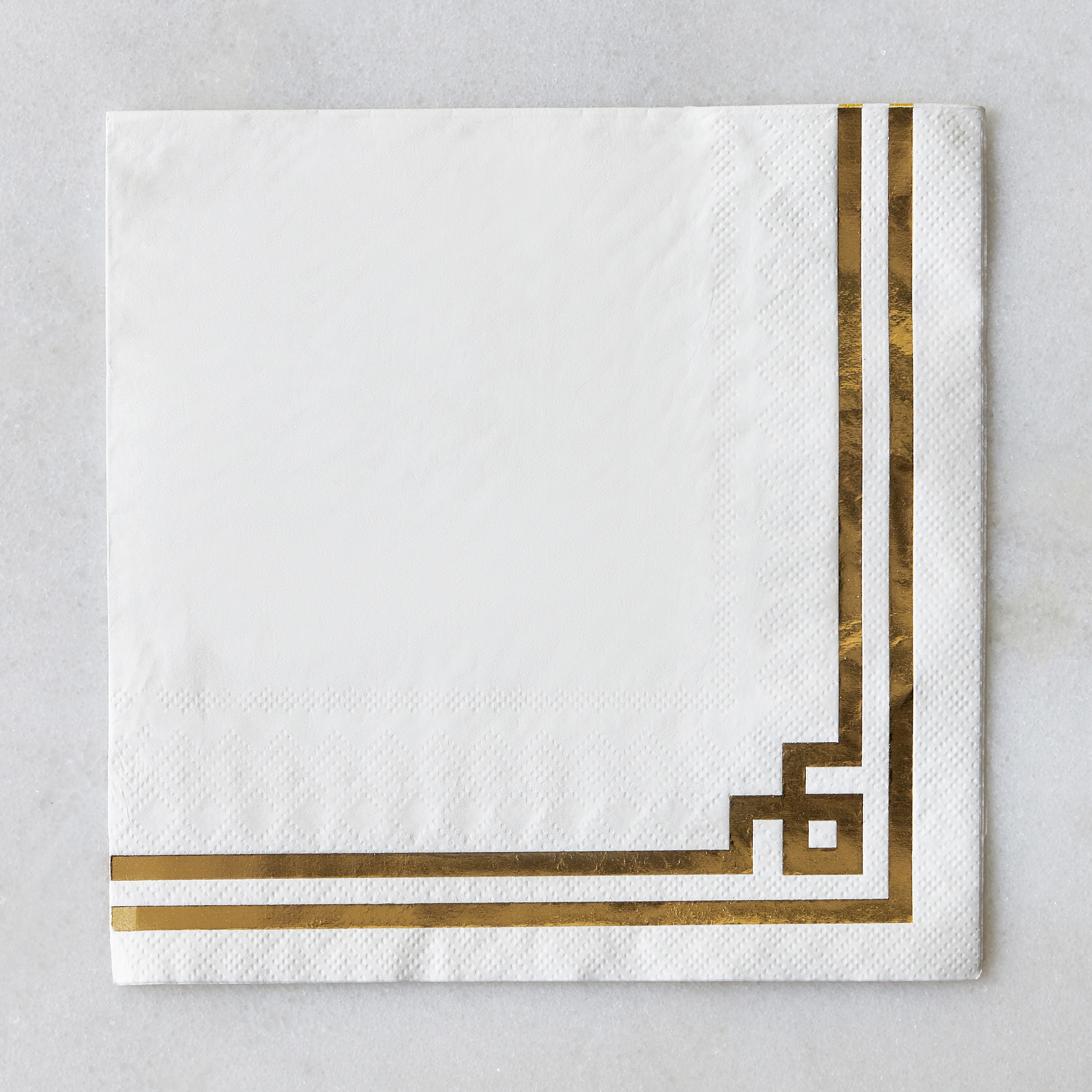 Foil Border 30-Piece Napkin Set - 33x33 cm-household-dining-tablelinen-napkinsandaccessories-image-2