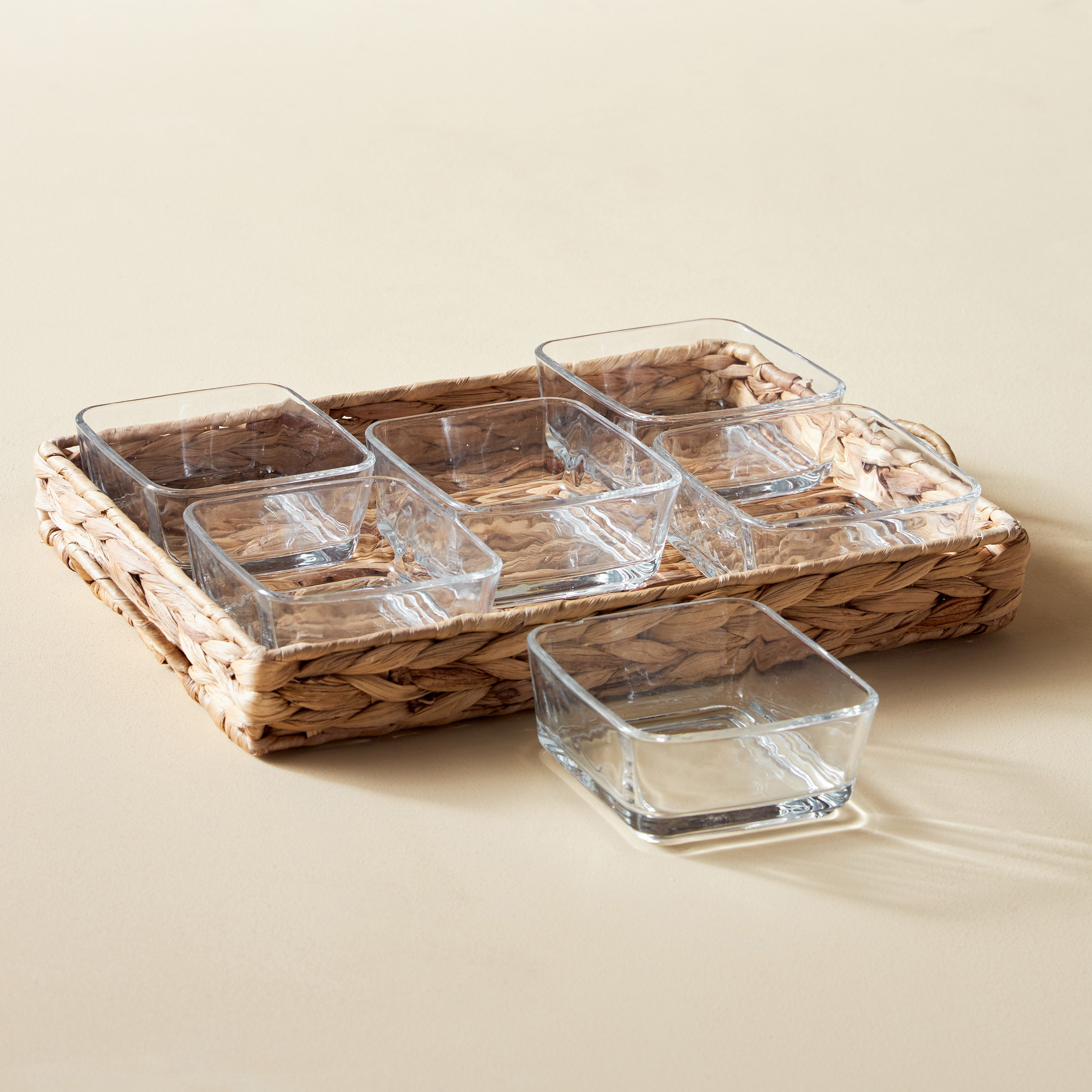 طقم وعاء زجاج داخل صينية صفير الماء 6 قطع - سامي-household-dining-serveware-servingtrays-image-2