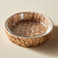 Sami Glass Bowl in Water Hyacinth Tray - 27 cm-household-dining-dinnerware-bowls-image-1