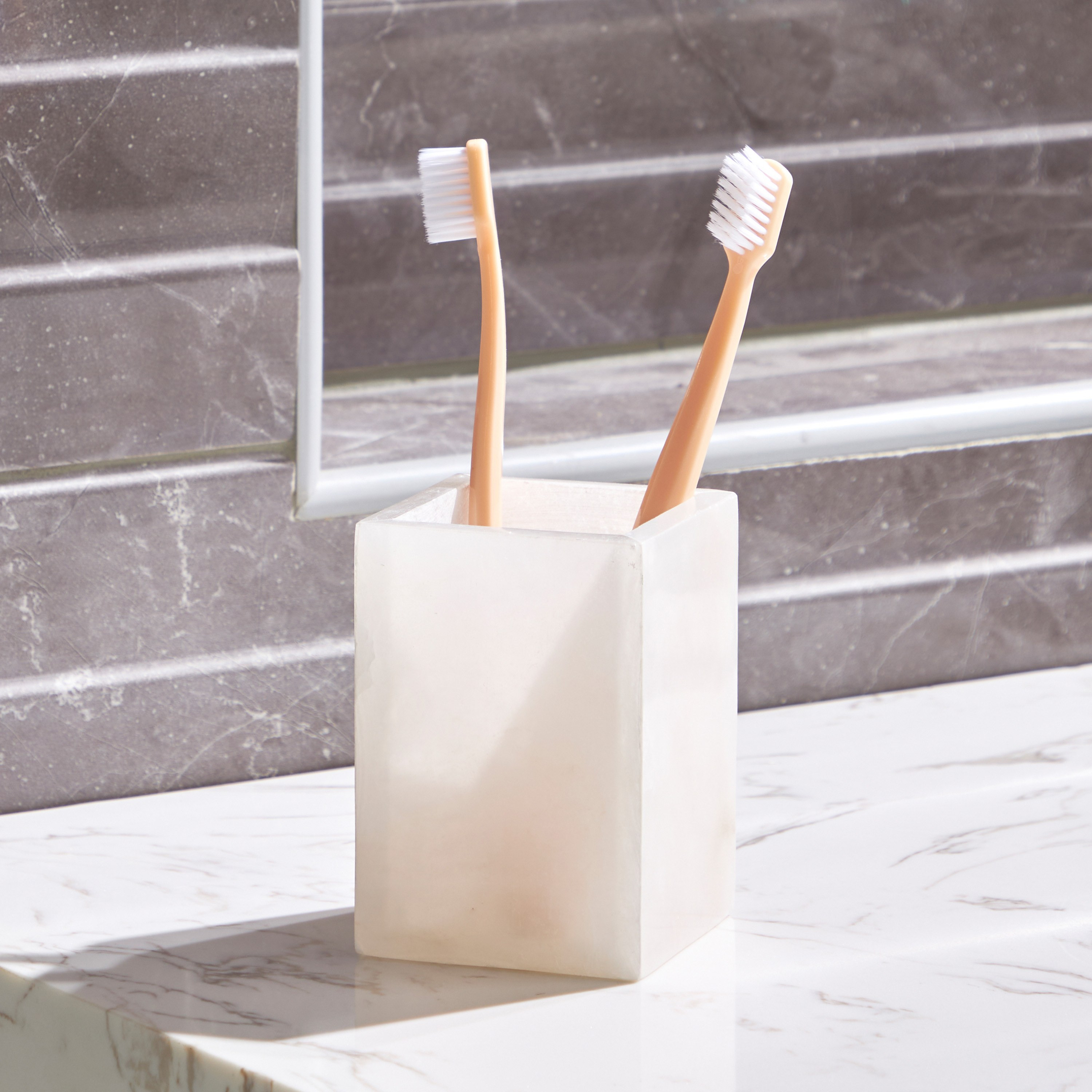 Alabaster Tumbler-household-bathandlaundry-bathaccessories-toothbrushholdersandtumblers-image-1