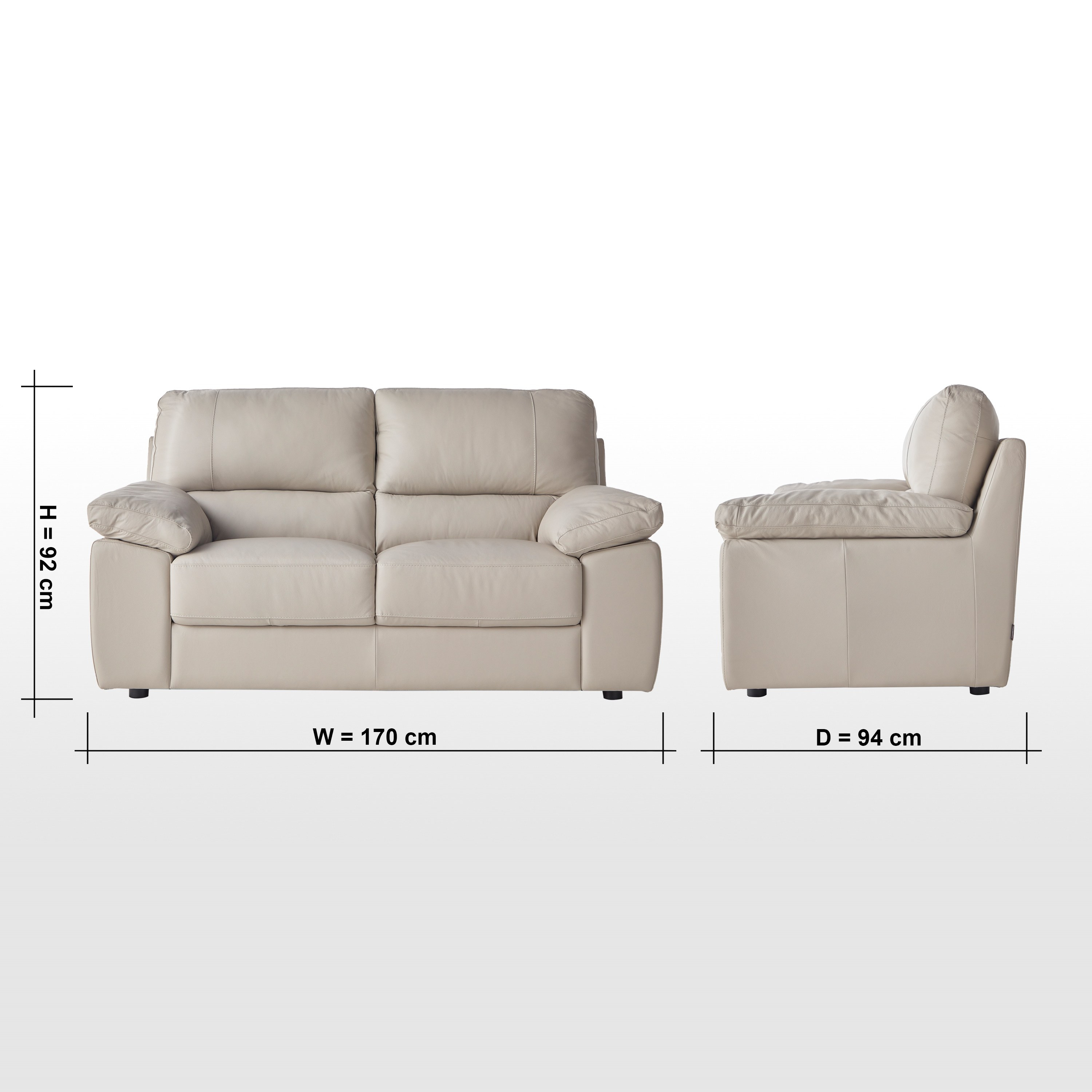 Leather 2 deals 3 seater sofas