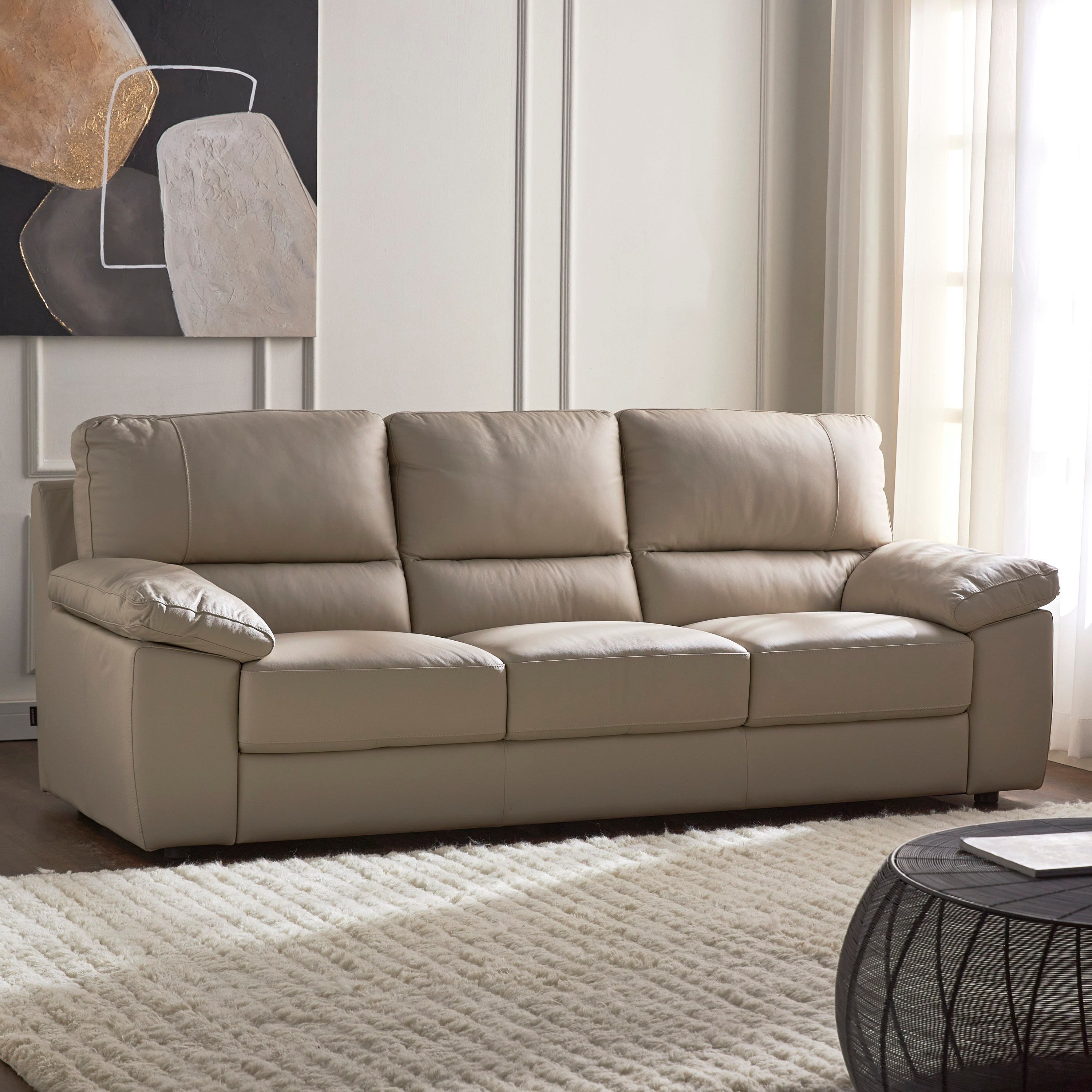 Shop Florentine 3-Seater Leather Sofa | Homecentre Egypt
