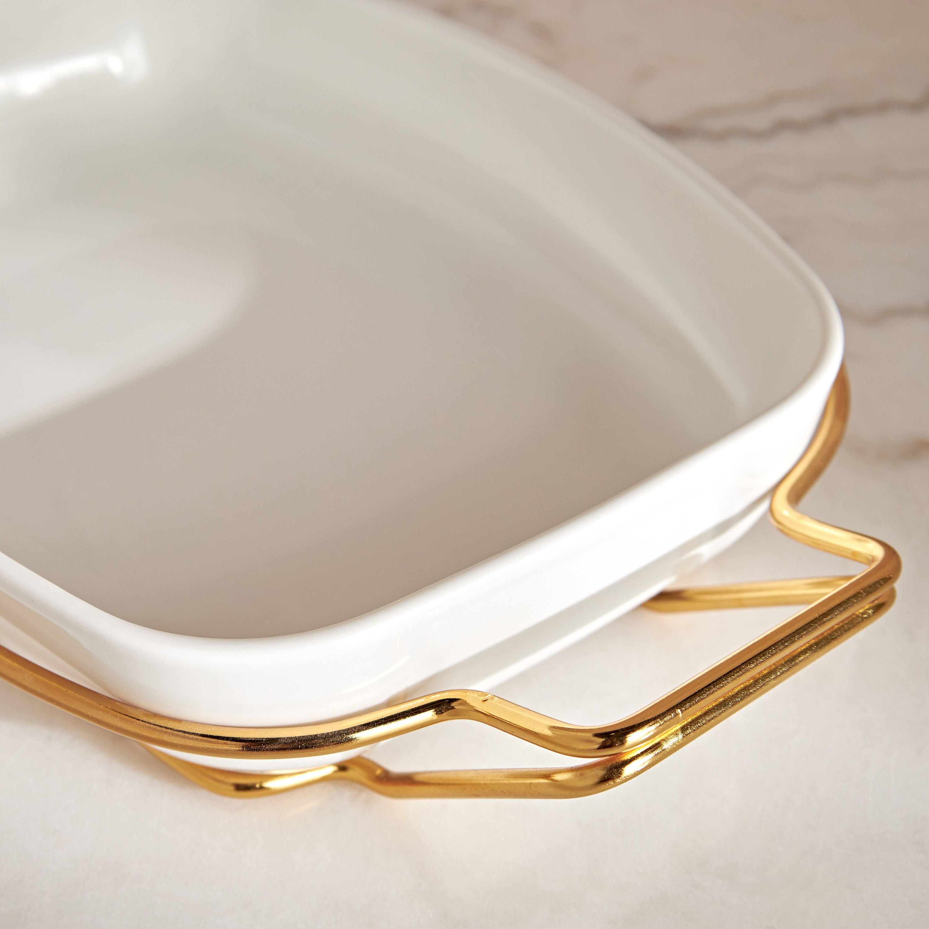 Evren Porcelain Serving Platter - 27x35 cm-household-dining-serveware-servingplatters-image-2