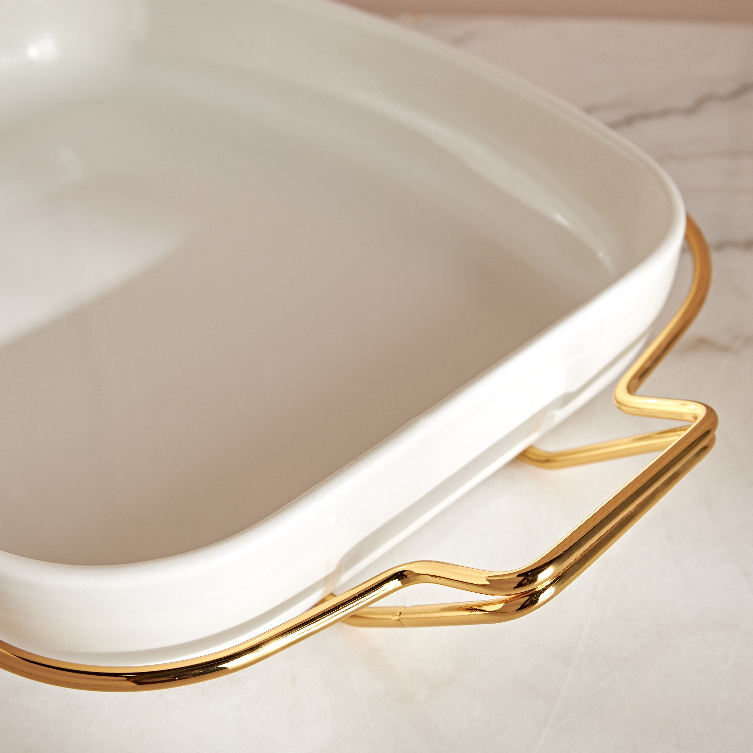 Evren Porcelain Serving Plate - 36x45 cm-household-dining-serveware-servingplatters-image-2