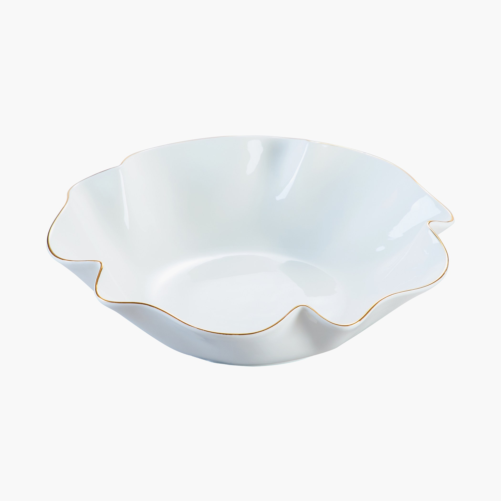 Evren Wavey Porcelain Serving Bowl - 30 cm