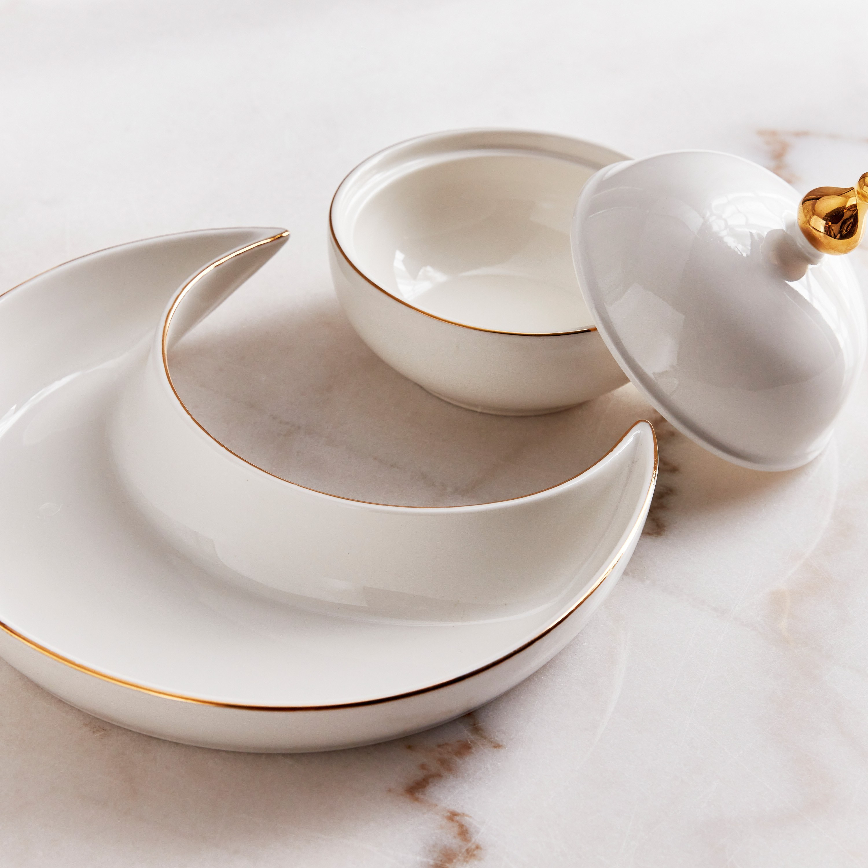 Evren Cresent Moon 2-Piece Porcelain Appetizer Set-household-dining-serveware-servingtrays-image-3