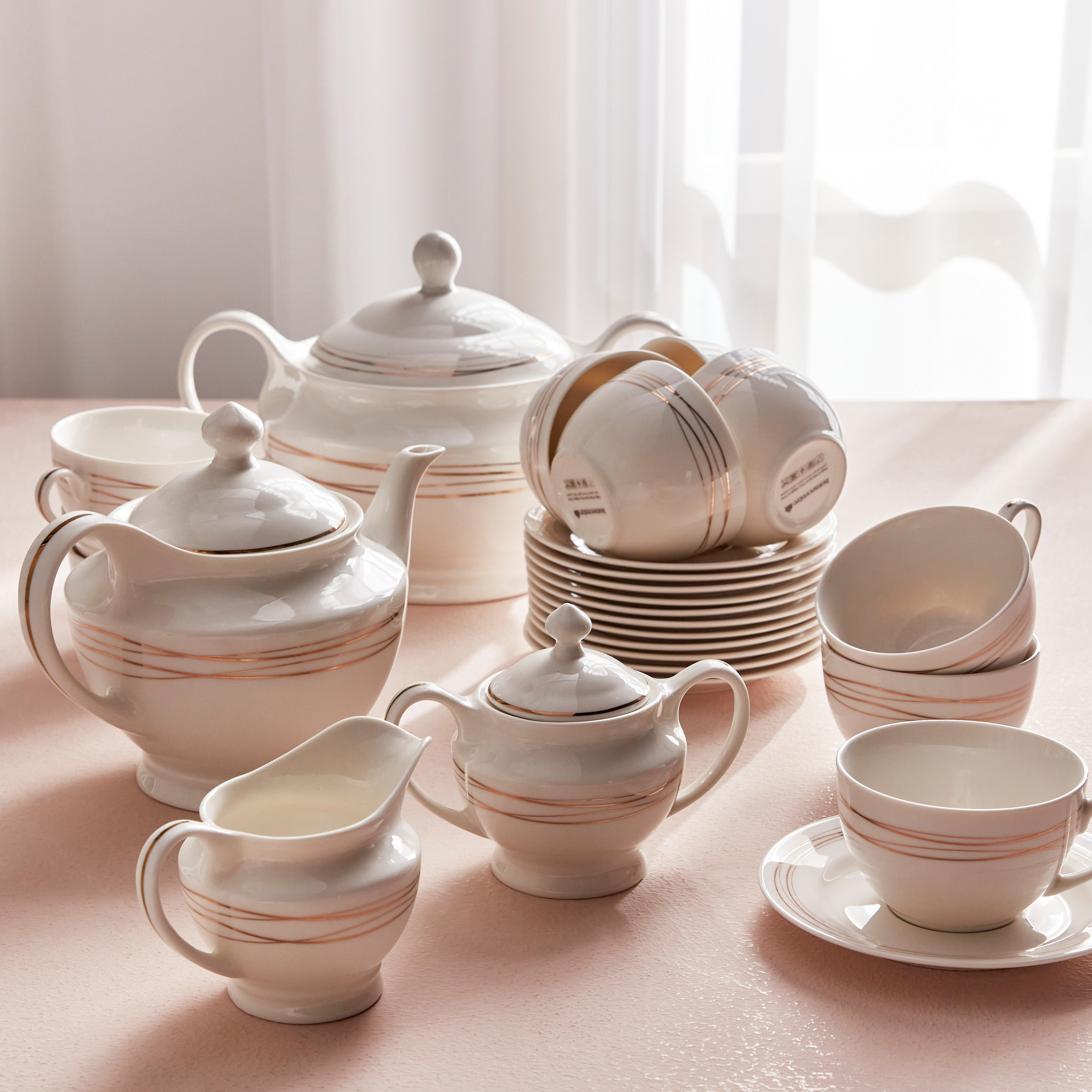 Evren 95-Piece New Bone China Dinner Set - Serves 12-household-dining-dinnerware-dinnersets-image-2