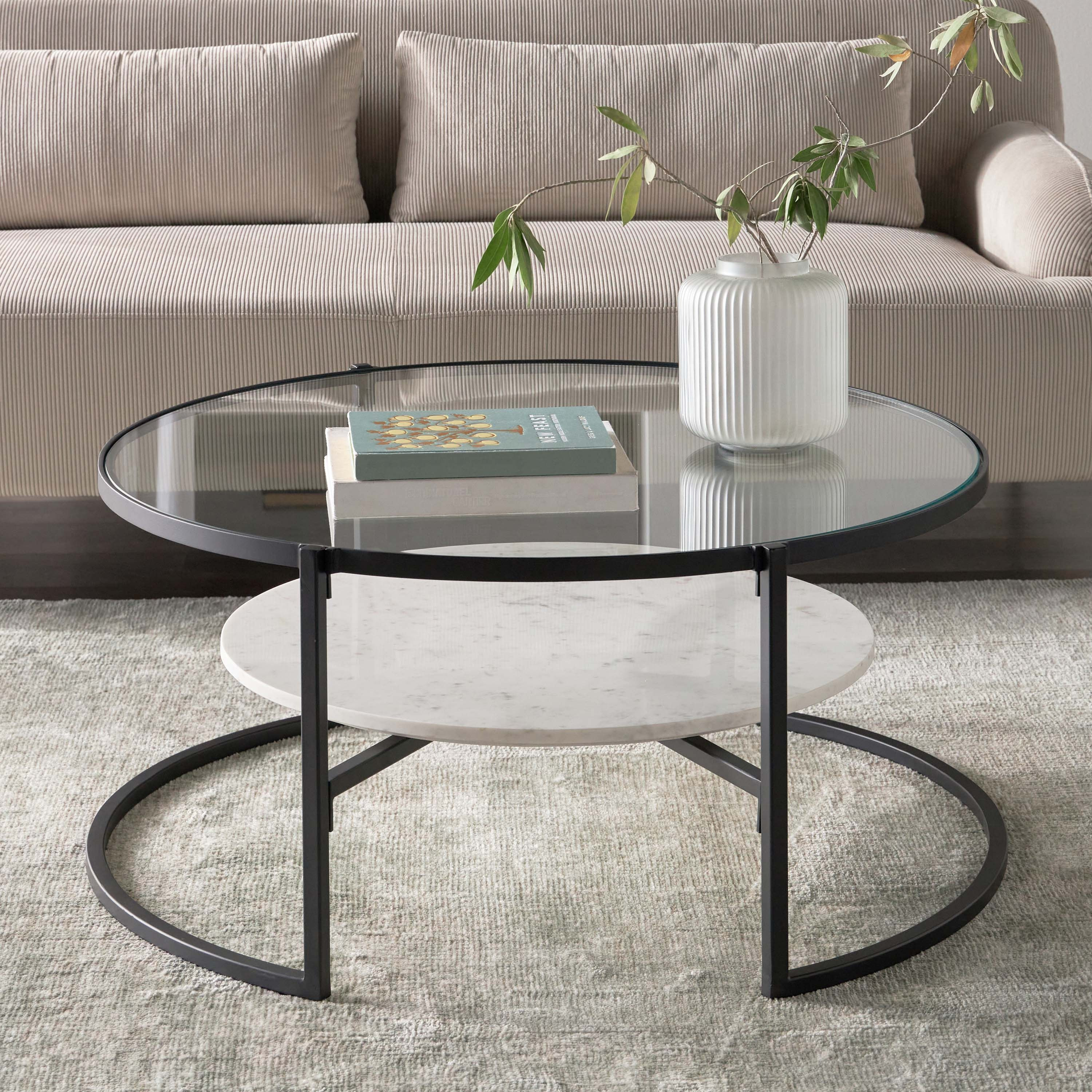 Big glass outlet coffee table