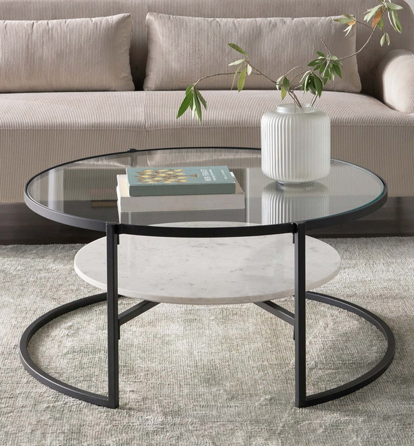 Glass Table Kuwait Shop Norris Glass Top Coffee Table | Home Centre Kuwait
