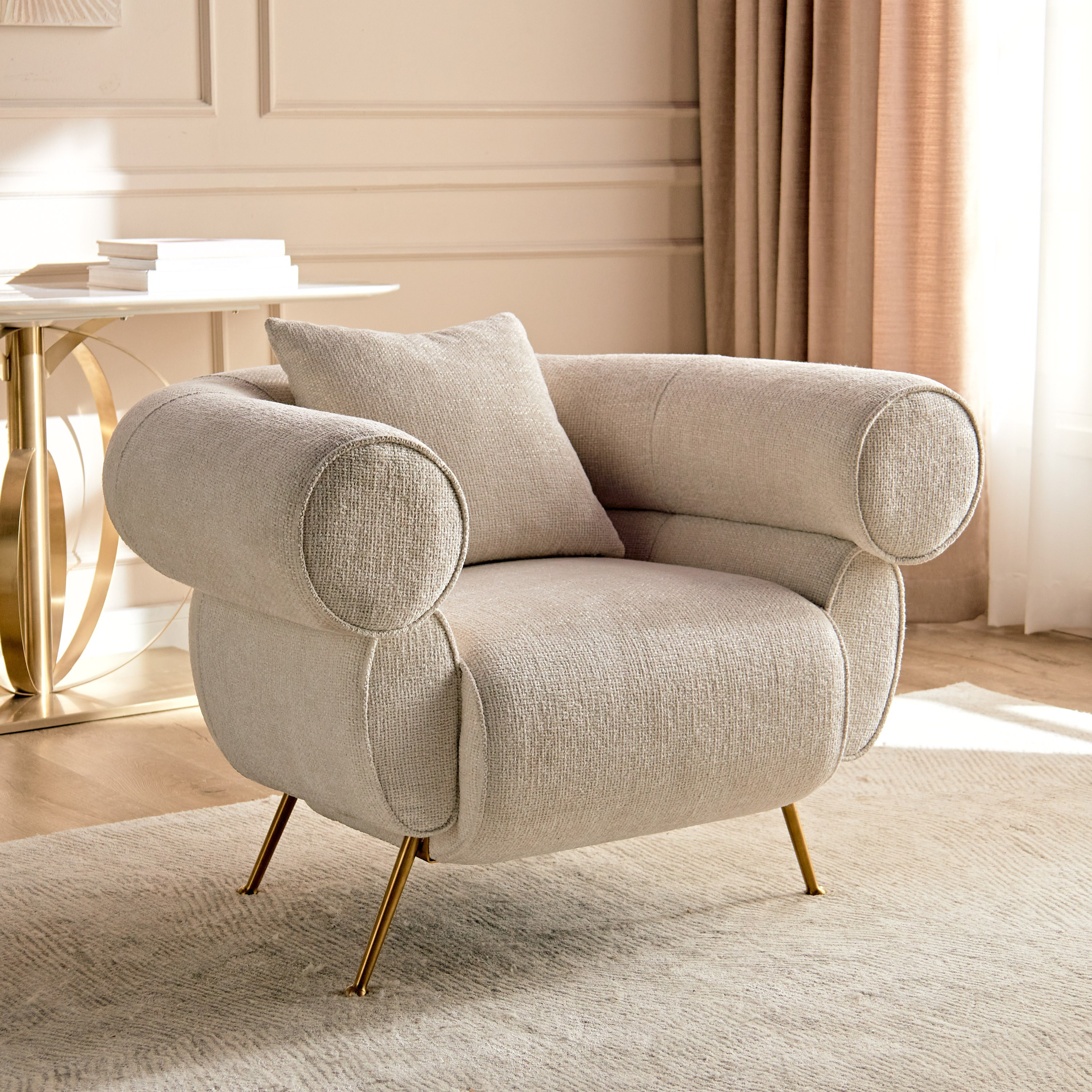 Fabric armchairs deals cheap